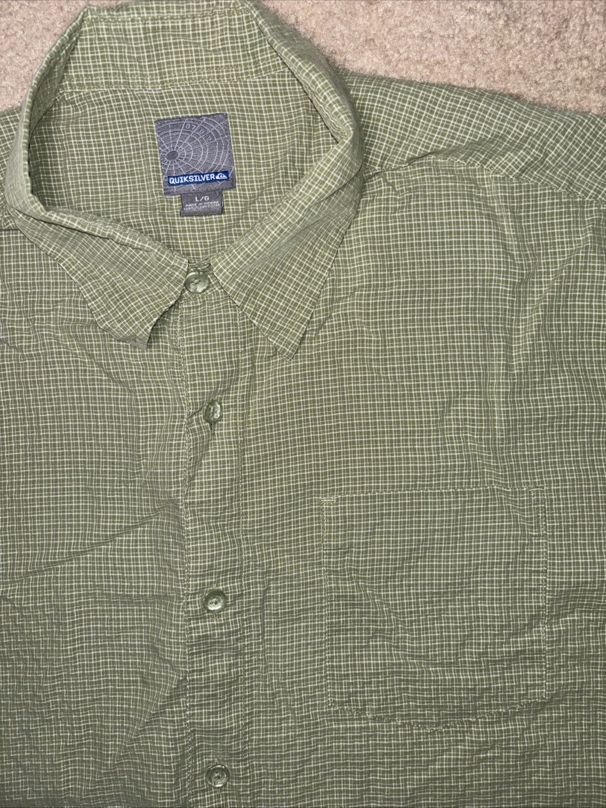 Quiksilver Y2K Quiksilver Shirt Mens Large Green Striped Button up Size US L / EU 52-54 / 3 - 4 Thumbnail