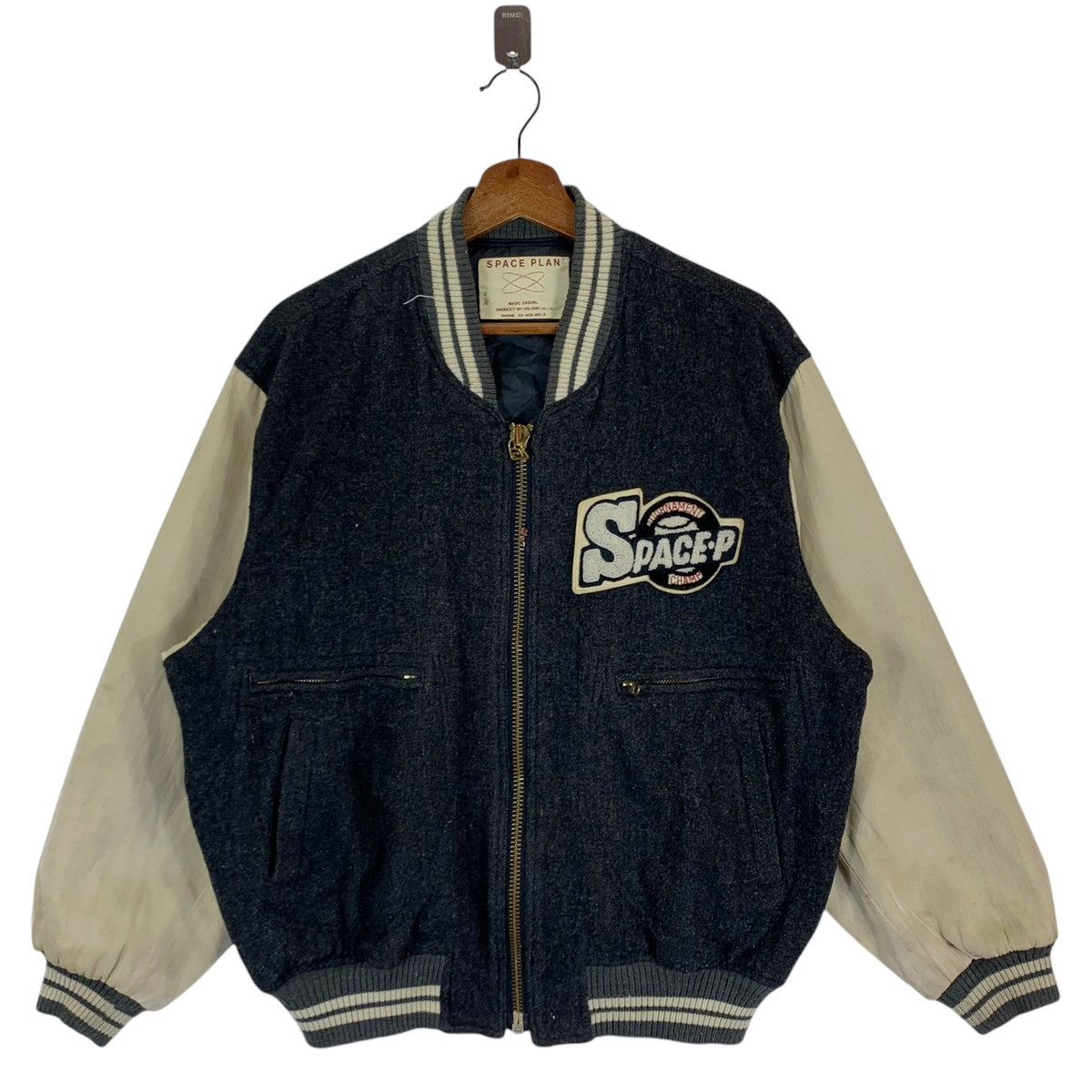 Vintage VINTAGE SPACE PLAN VARSITY BOMBER WOOL JACKET Size US M / EU 48-50 / 2 - 3 Thumbnail