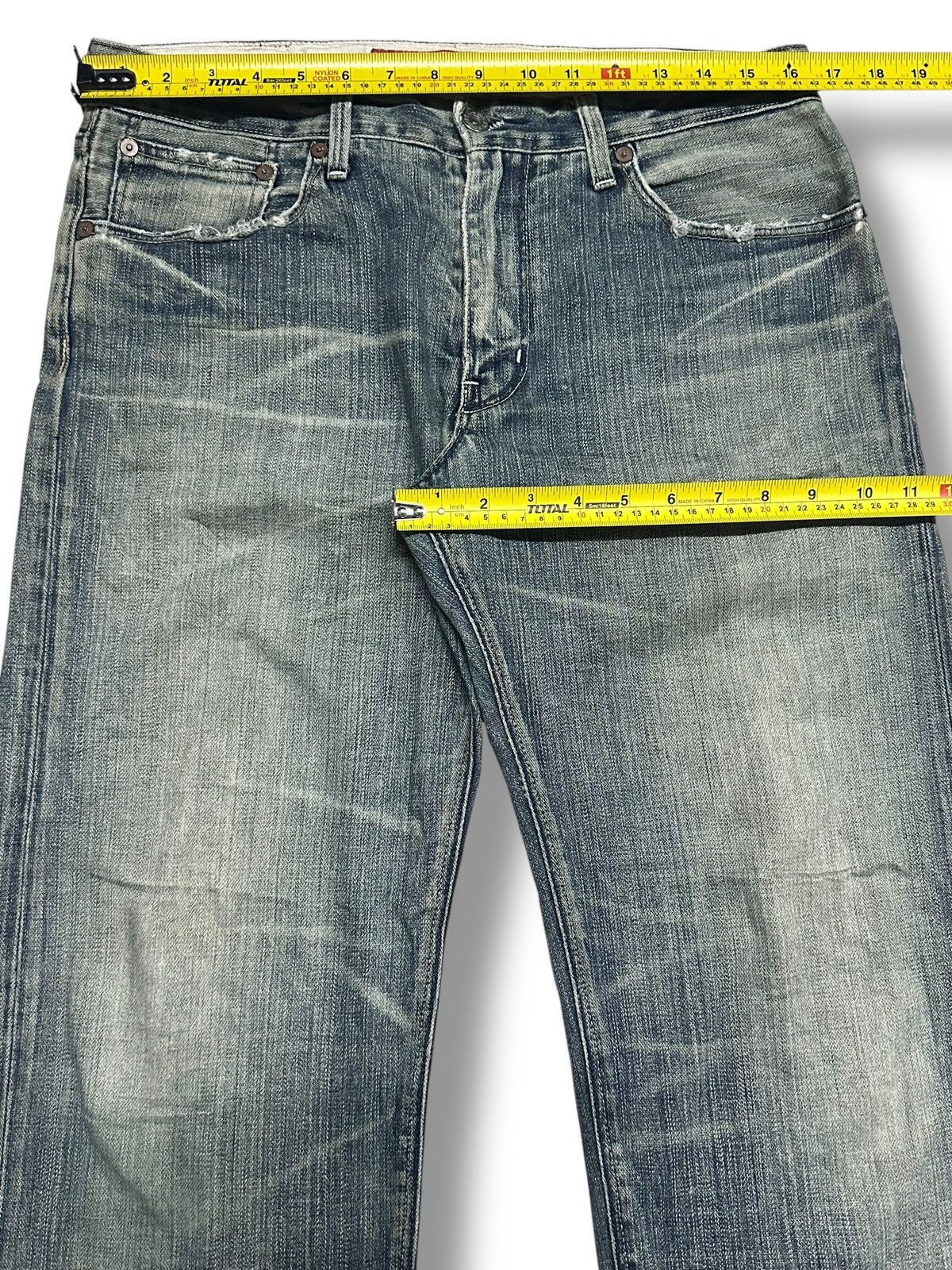 Japanese Brand Vintage Back Number 02 Baggy Loose Style Faded Wash Size US 33 - 13 Thumbnail