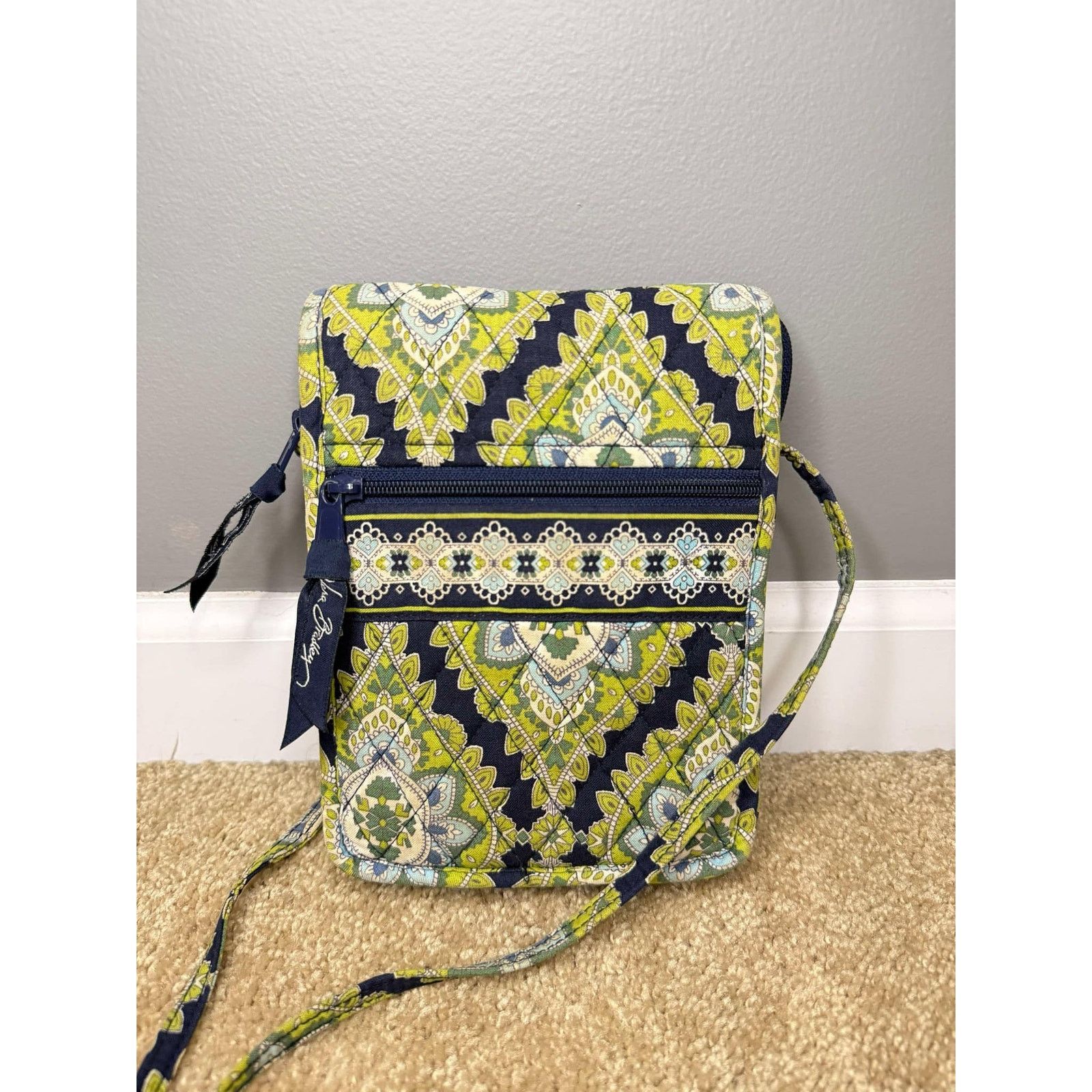 Vera Bradley Vera Bradley Cambridge Quilted Crossbody Bag Yellow Green Size ONE SIZE - 5 Thumbnail