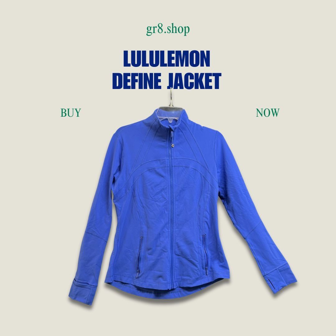 Lululemon LULULEMON Define Jacket Full Zip Blue Women’s Activewear Size S / US 4 / IT 40 - 1 Thumbnail