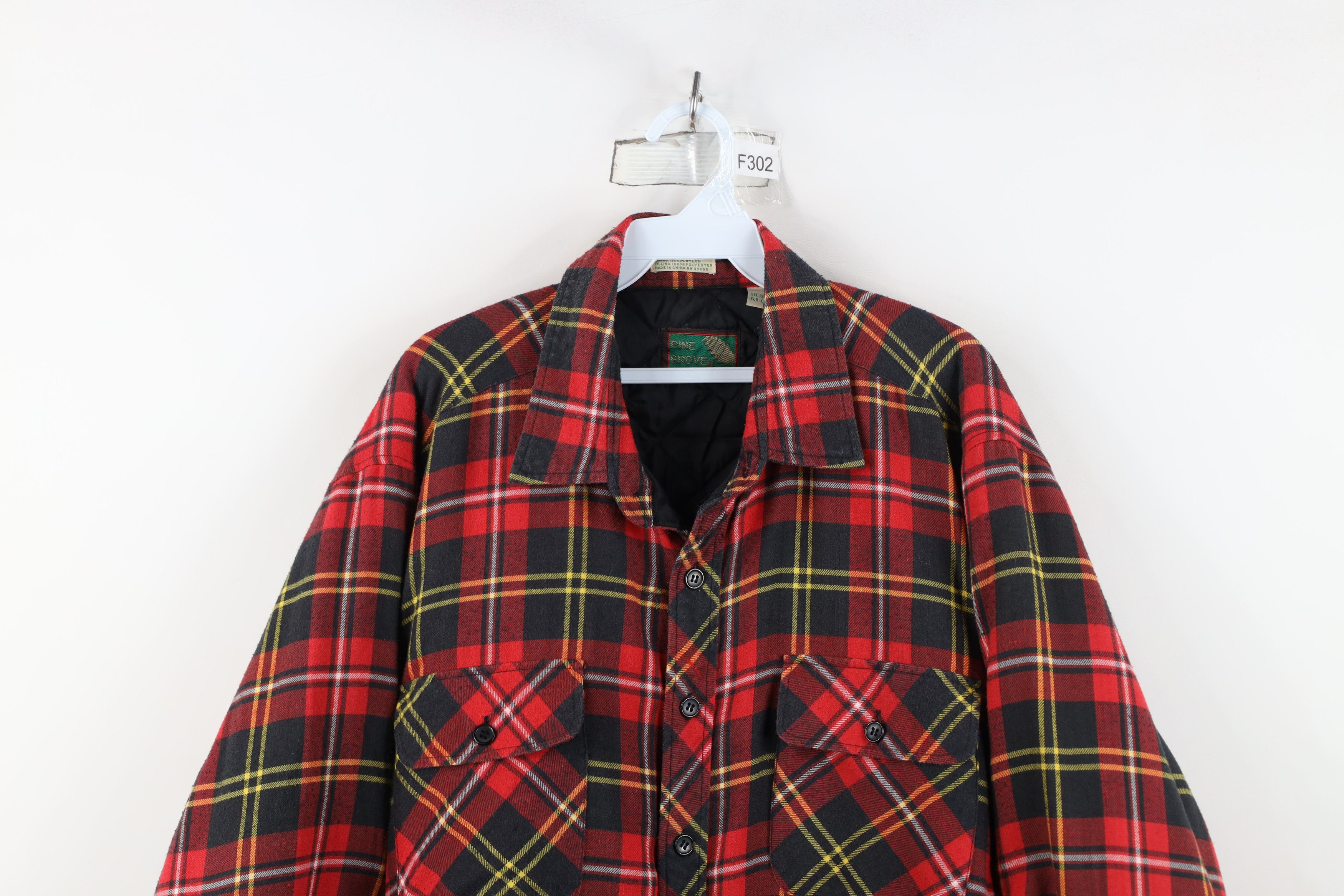 Vintage Vintage 90s Streetwear Quilted Flannel Button Shirt Jacket Size US M / EU 48-50 / 2 - 2 Thumbnail