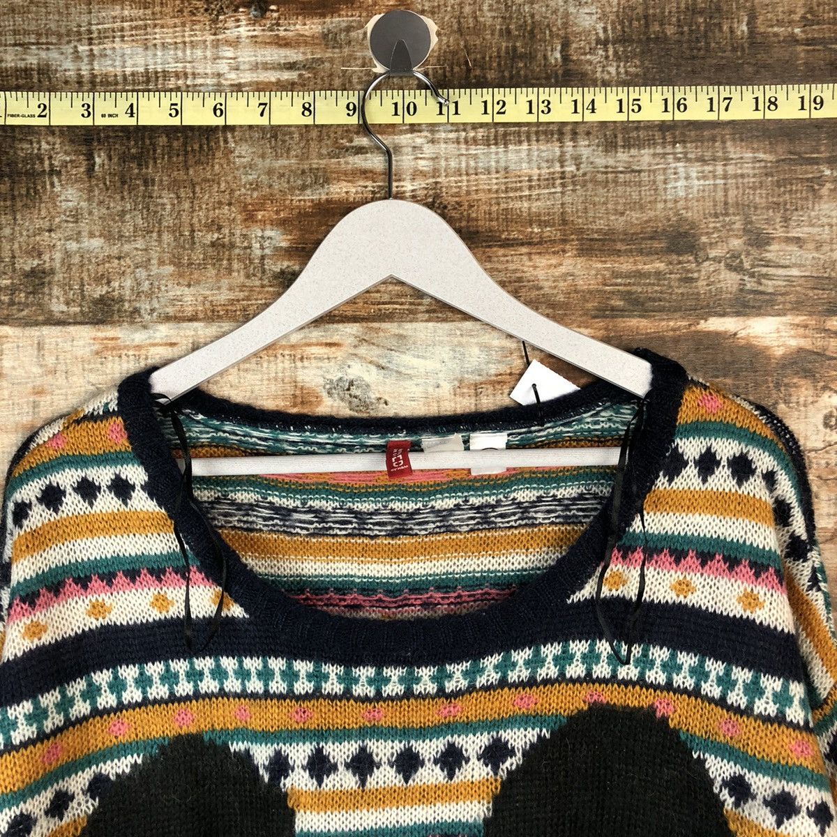 Disney × Homespun Knitwear × Mickey Mouse H&M Disney mickey mouse Brown Knitwear #A2049 Size XL / US 12-14 / IT 48-50 - 4 Thumbnail