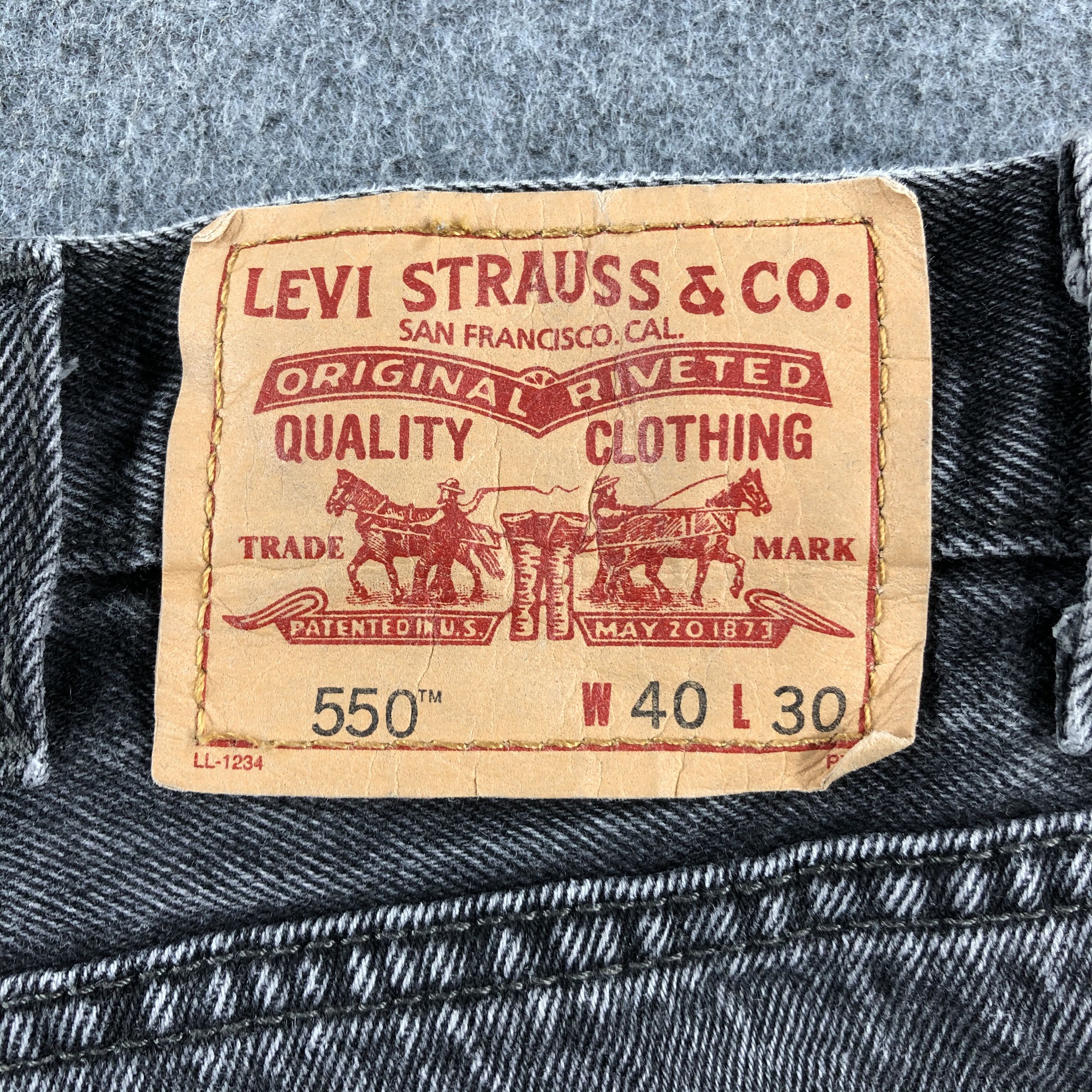 Levi's Vintage Faded Black Levis 550 Jeans-J2530 Size US 39 - 5 Thumbnail