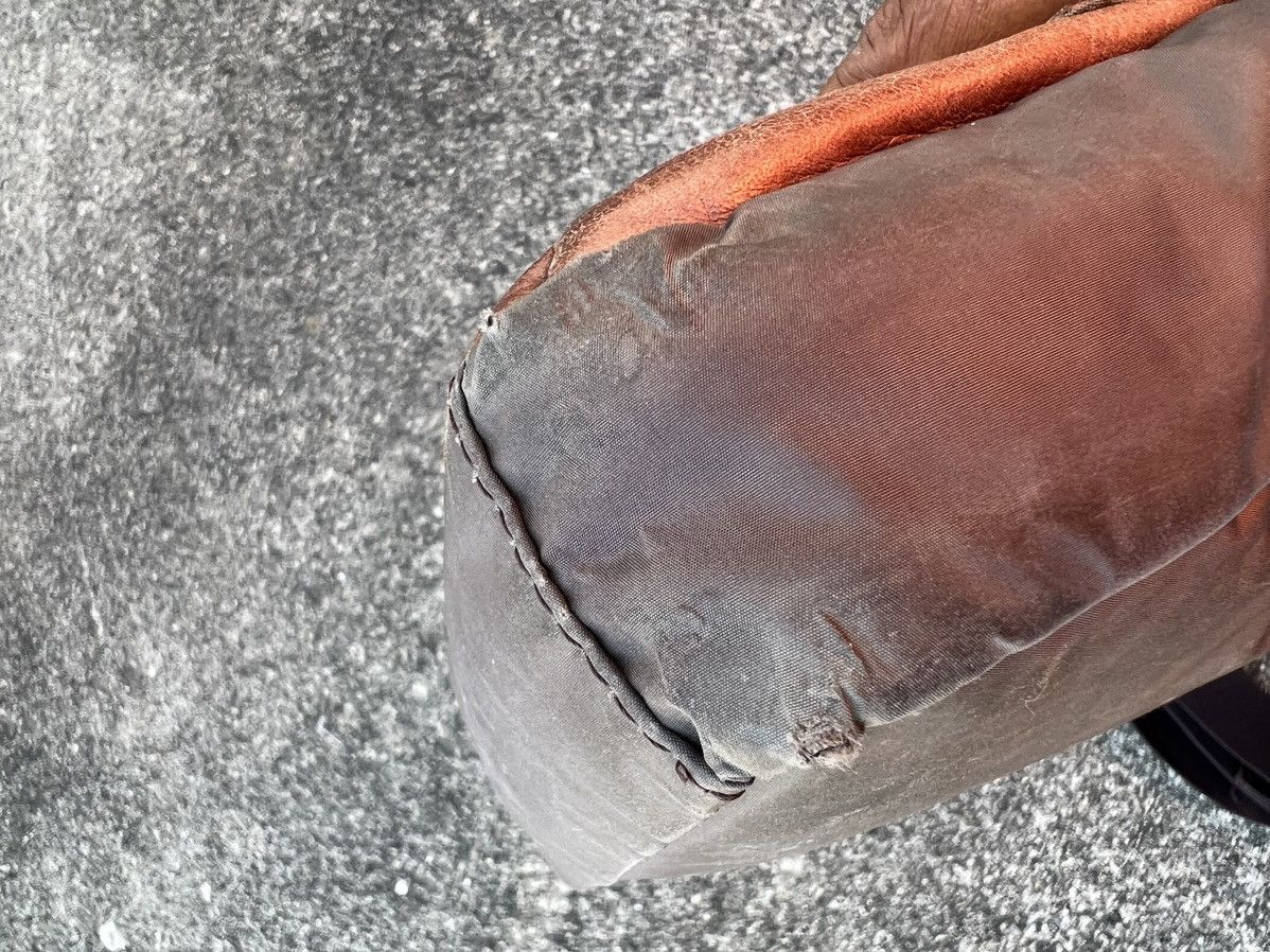 Vintage × Yohji Yamamoto Vintage Yohji Yamamoto Y’saccs Hybrid Patina Leather Wax Bag Size ONE SIZE - 15 Thumbnail