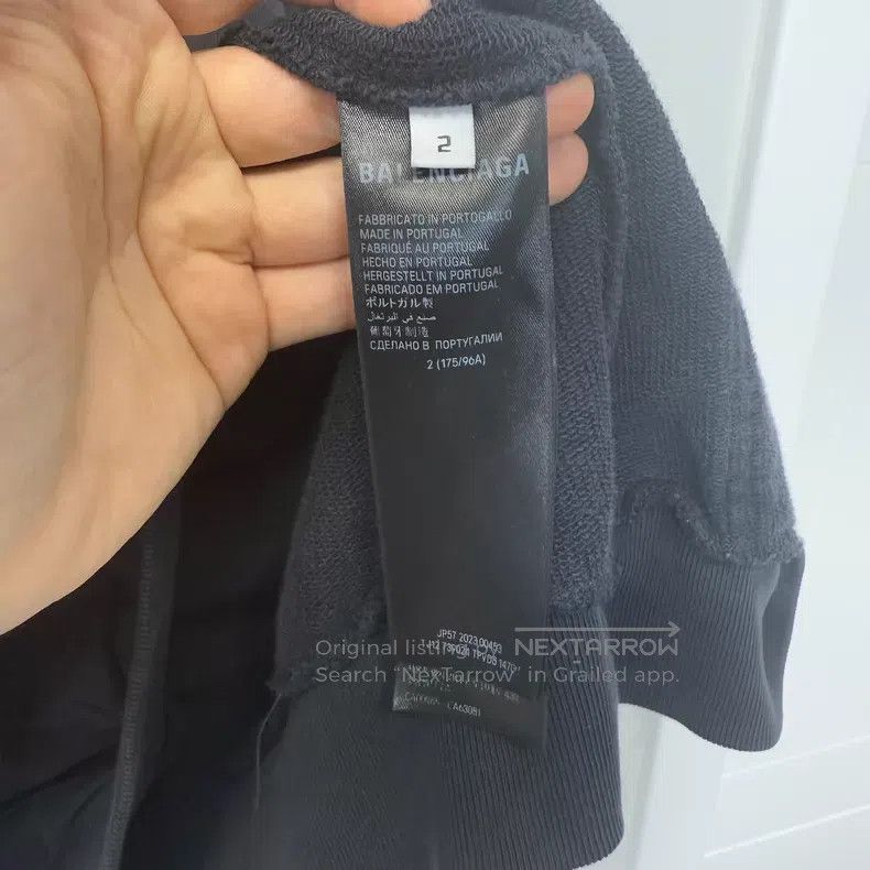 Balenciaga Balenciaga Black Classic Logo Sweatshirt Size US M / EU 48-50 / 2 - 4 Thumbnail
