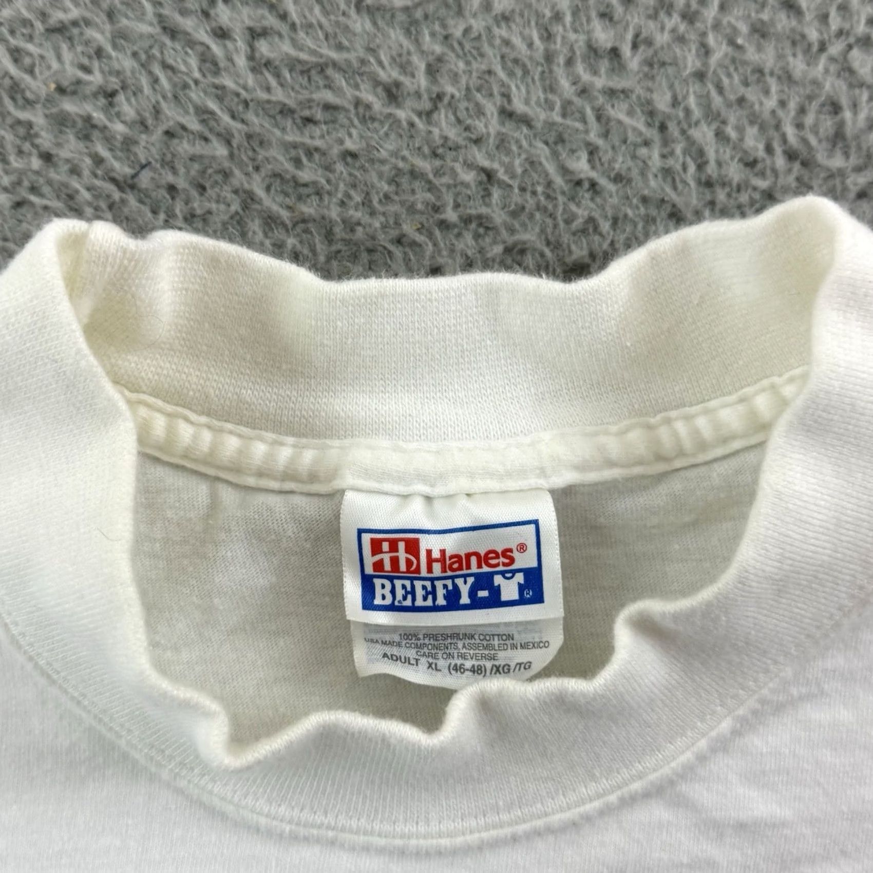 Hanes VINTAGE Hanes Beefy-T Ironman Triathlon Shirt Mens XL White Short Sleeve 90s USA Racing Logo Size US XL / EU 56 / 4 - 6 Thumbnail