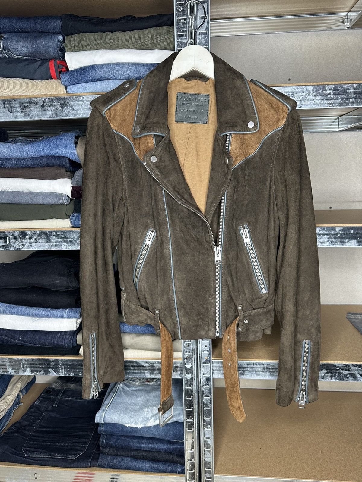 Allsaints AllSaints Limited Edition Western Biker Suede Leather Jacket Size M / US 6-8 / IT 42-44 - 1 Thumbnail