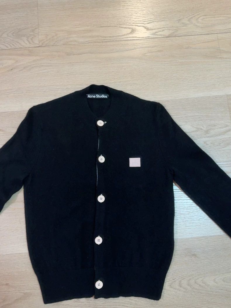 Acne Studios Acne Studios Black smiling wool cardigan Size US XXS / EU 40 - 1 Thumbnail