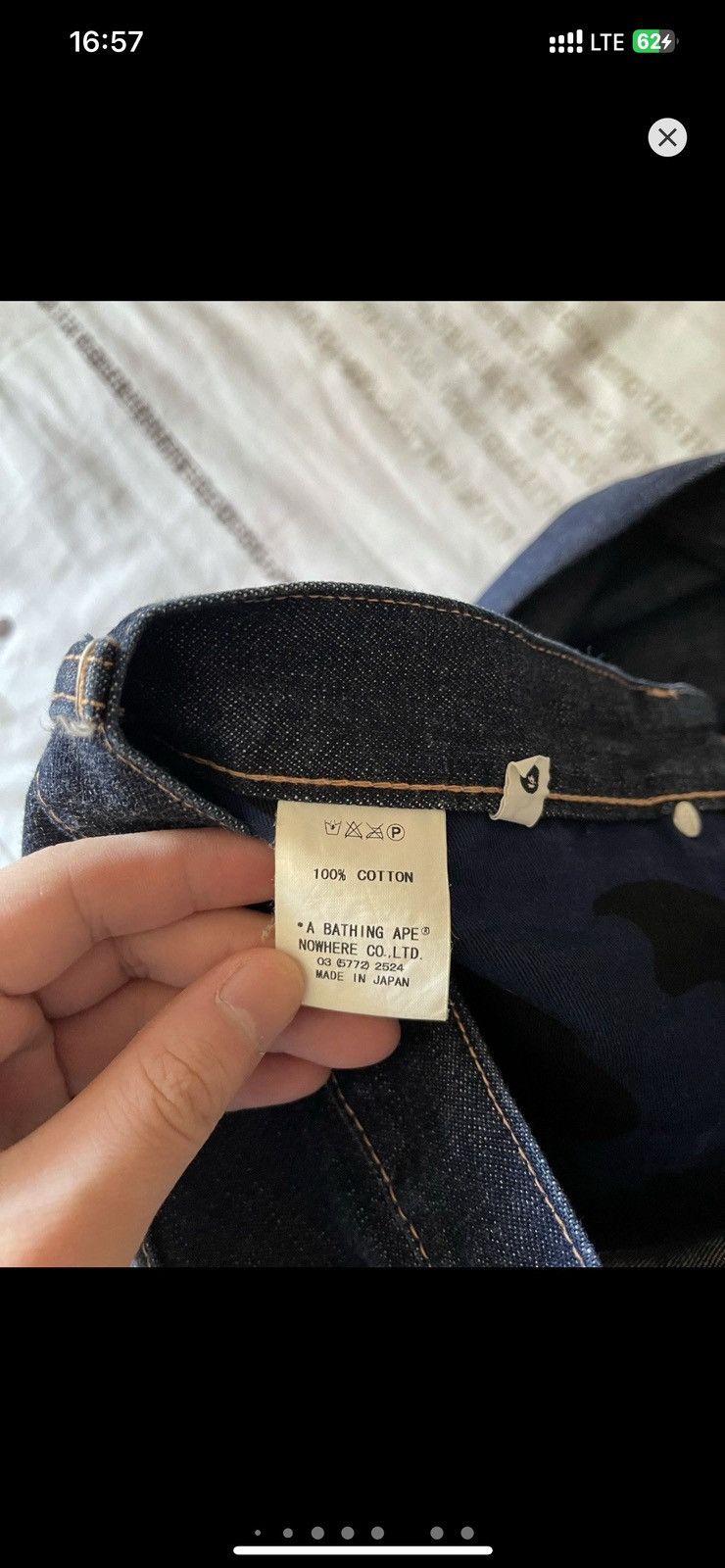 Bape Bape Vintage OG ASNKA Spellout Logo Denim Jeans Size US 34 / EU 50 - 7 Thumbnail