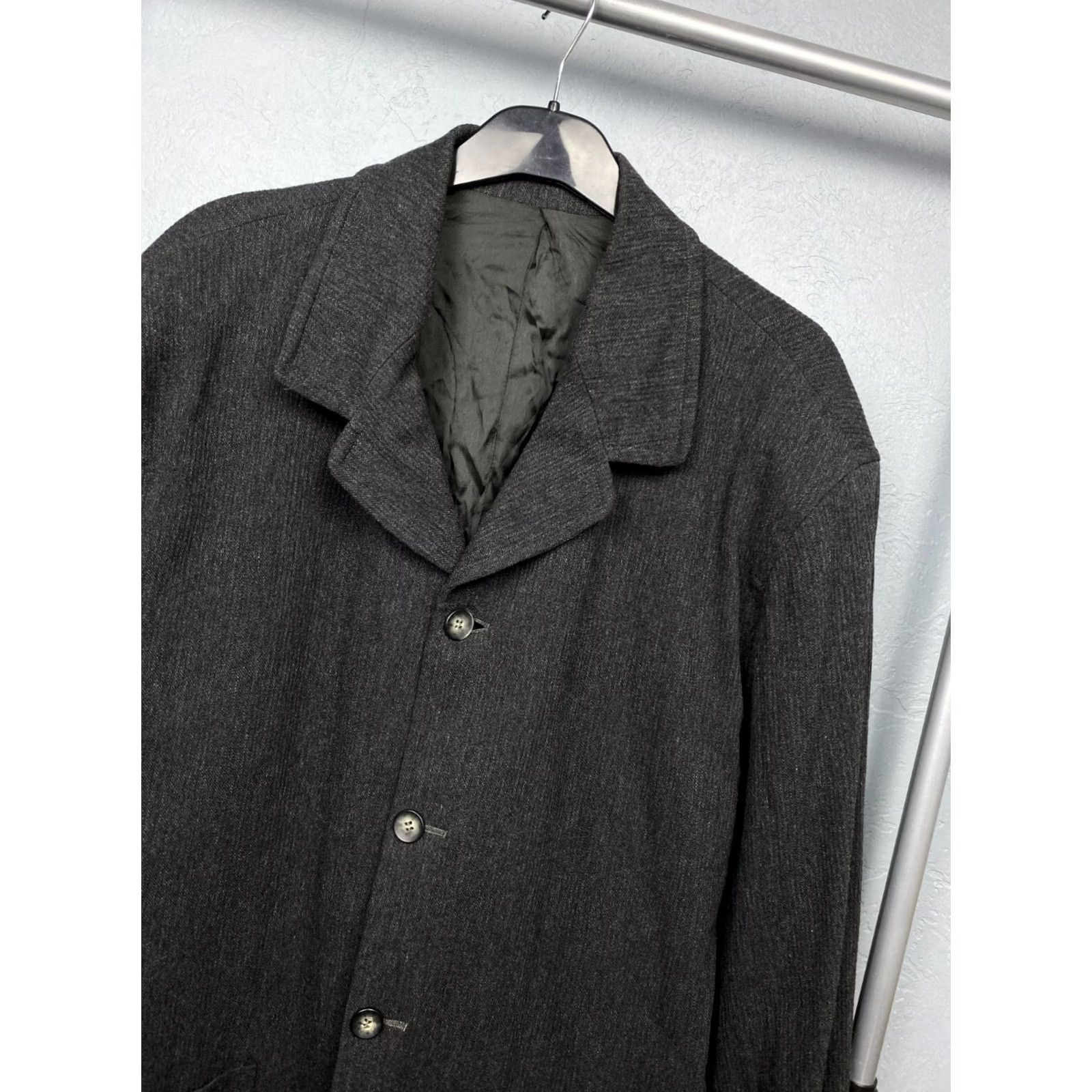 Kenzo KENZO Homme Vintage Wool Coat Jacket XL Gray Mens Coat 90s Size US XL / EU 56 / 4 - 2 Thumbnail