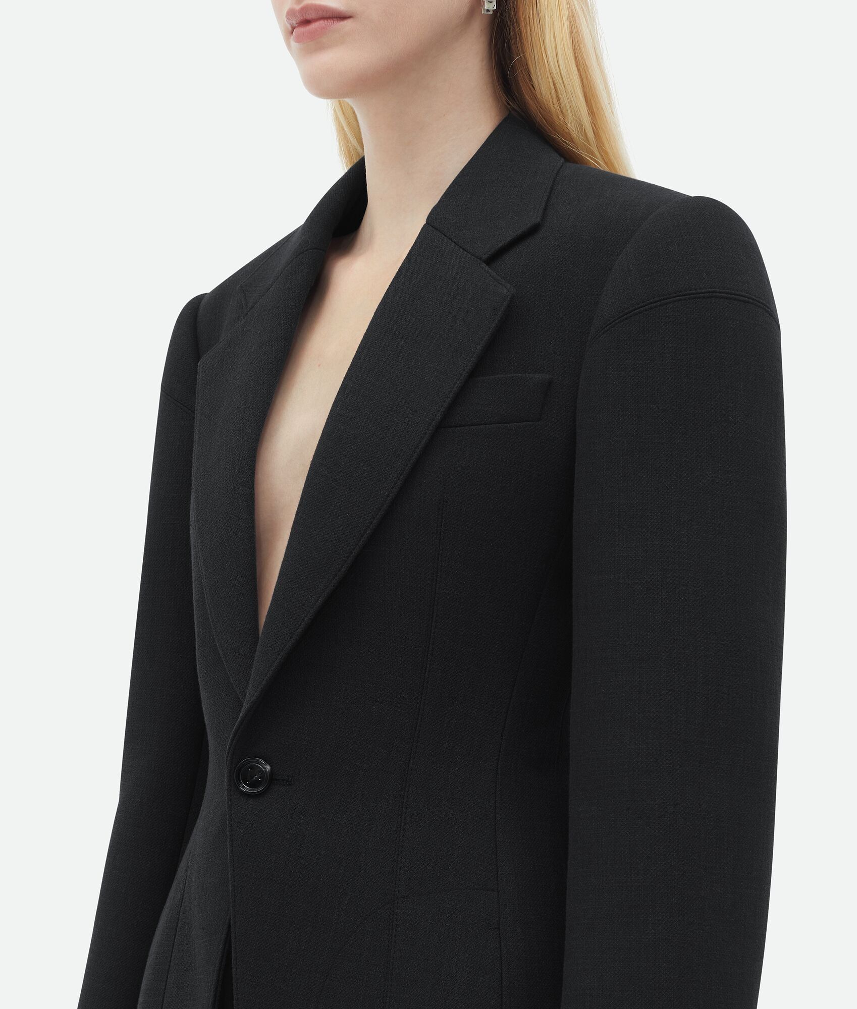 Bottega Veneta o1n1vont1224 Structured Cotton Jacket in Black Size XS / US 0-2 / IT 36-38 - 4 Thumbnail
