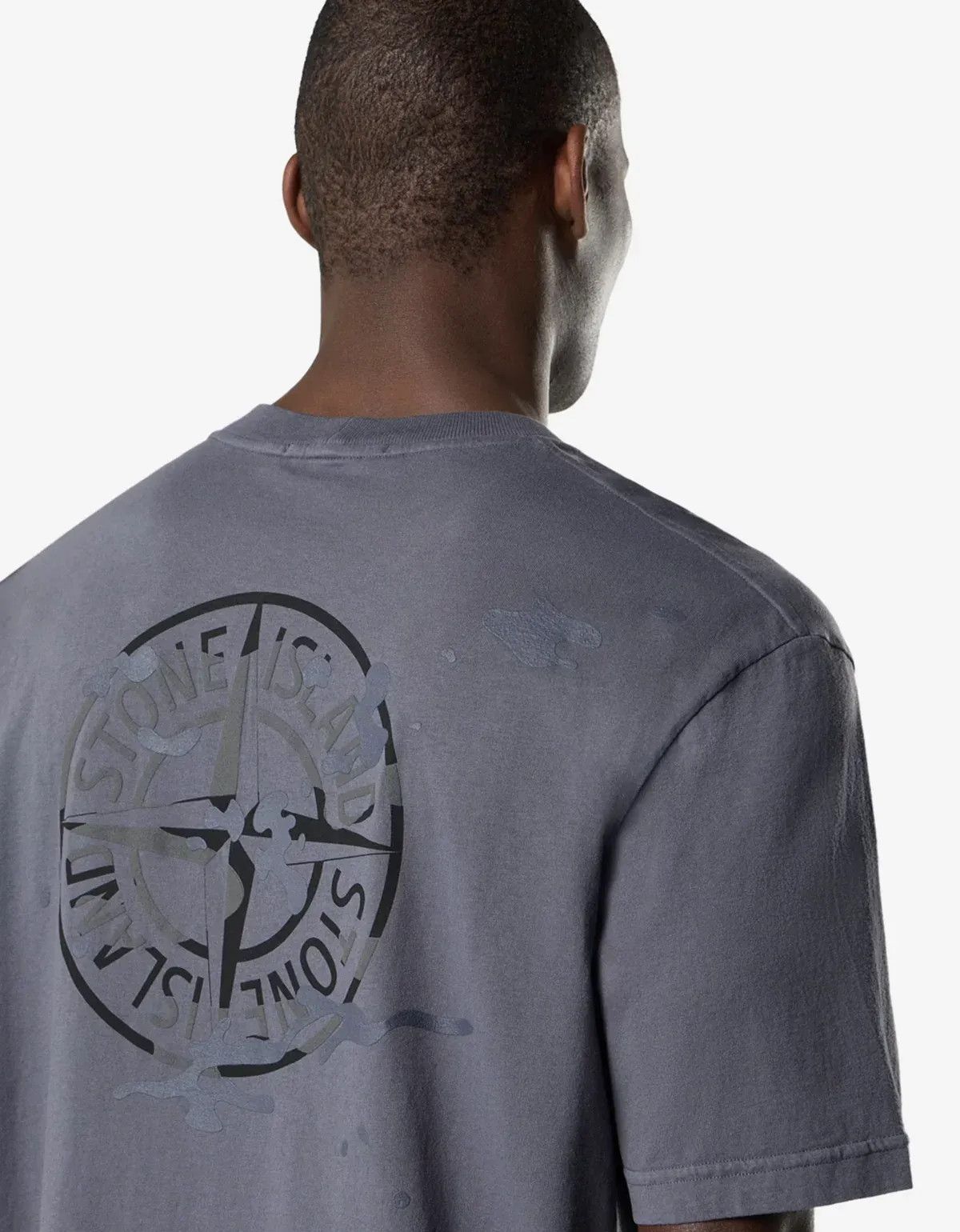 Stone Island Stone Island Blue Grey Camo Compass T-Shirt Size US M / EU 48-50 / 2 - 5 Thumbnail