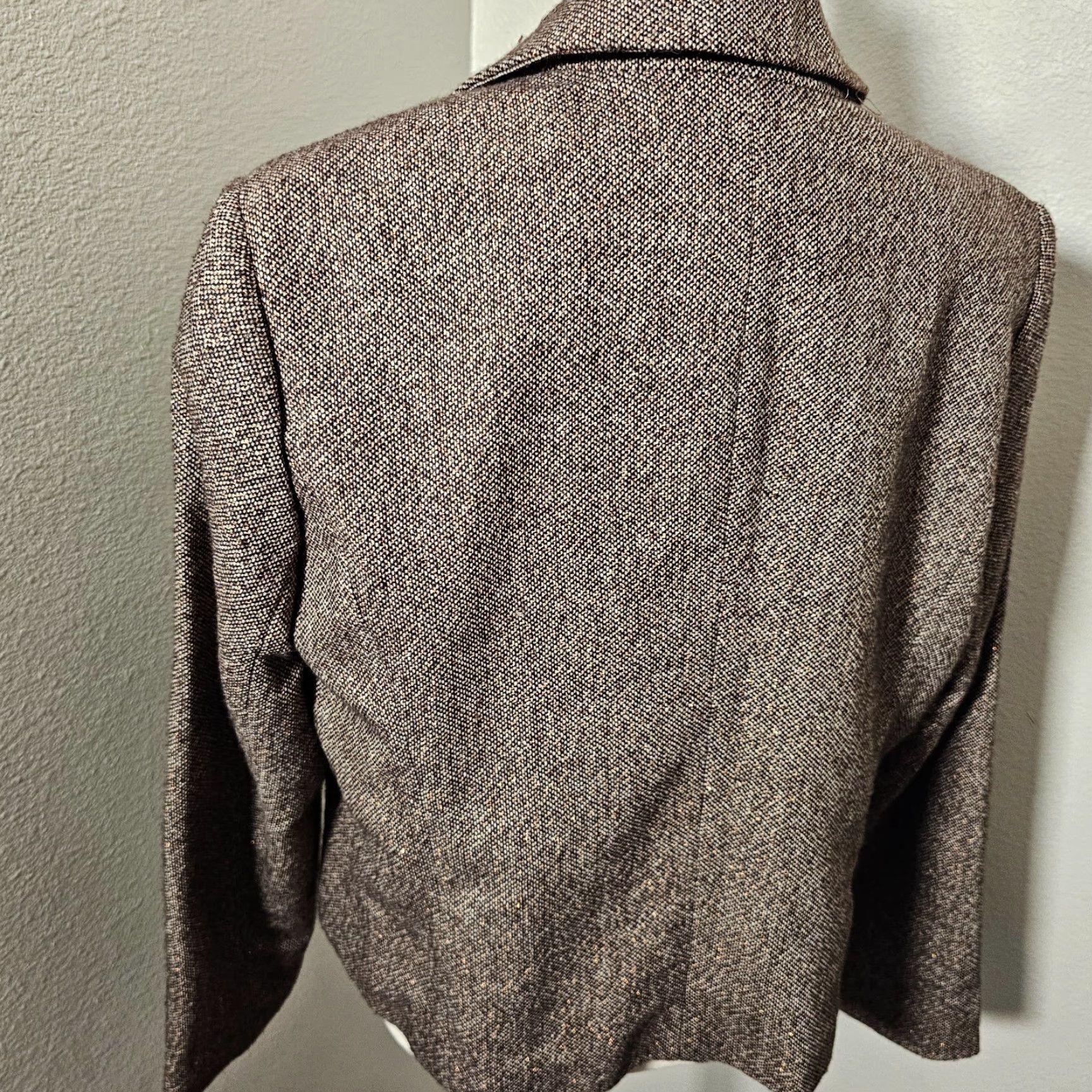 Vintage VINTAGE Chadwick's Blazer Womens 16 Brown Jacket Button Pockets Lined Wool Blend Tweed Short Tailored Classic Urban Collegiate 80s 90s Mens Womens? Size XXL / US 16-18 / IT 52-54 - 3 Thumbnail