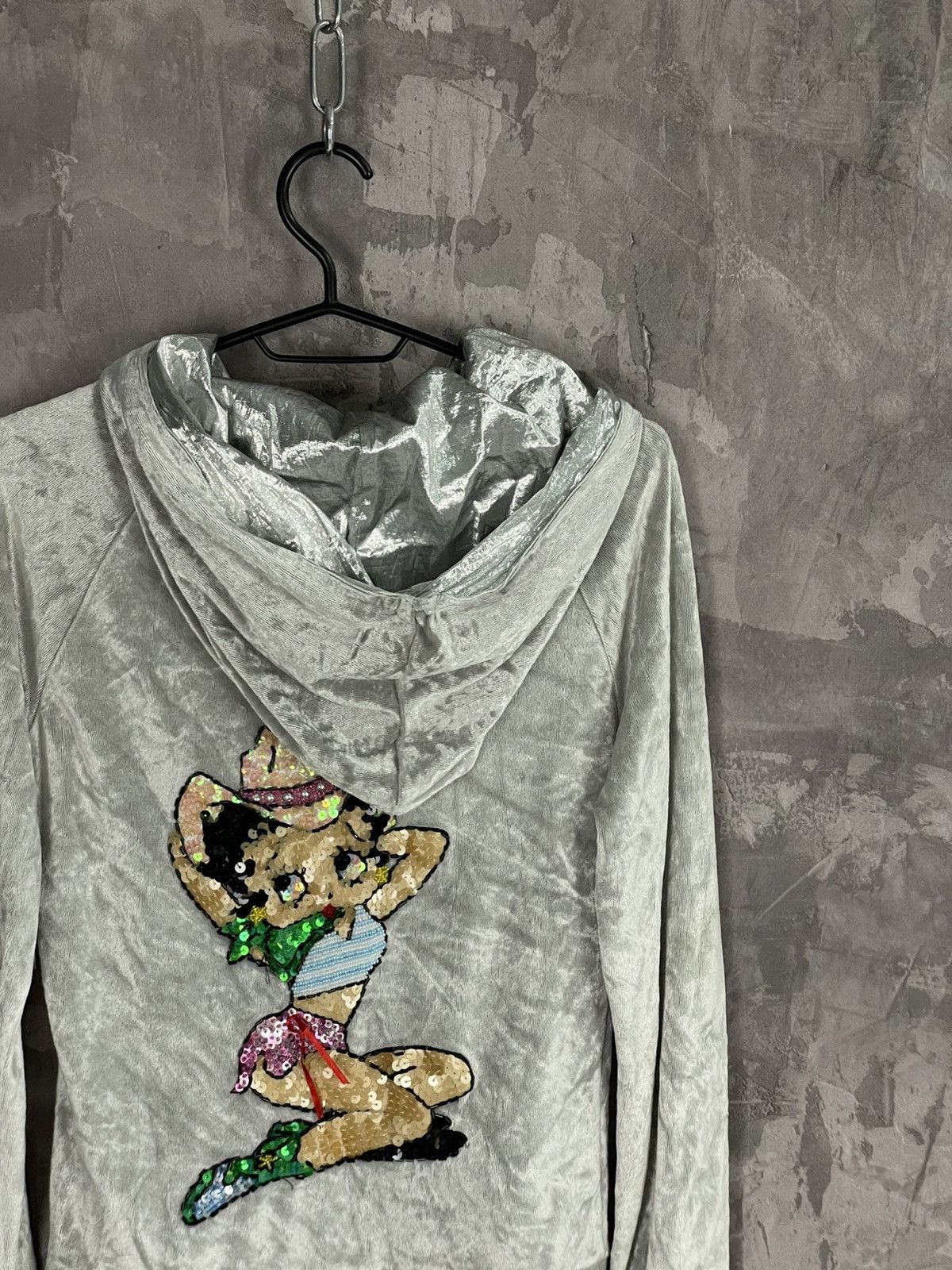 Hysteric Glamour Vintage Y2K Velour Glam Betty Boop Zip Hoodie Size M / US 6-8 / IT 42-44 - 5 Thumbnail