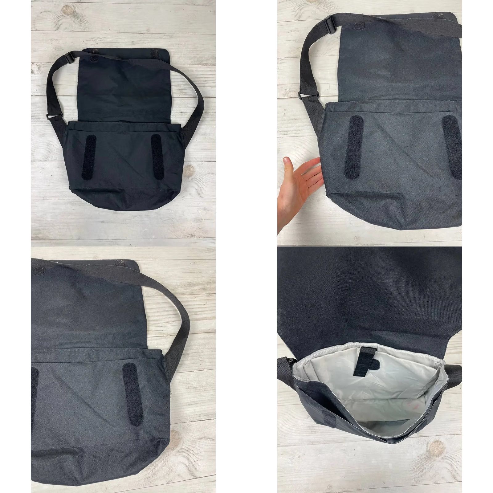 Nike VINTAGE Nike Messenger Bag 00s Black Shoulder Strap Nylon Polyester Men Travel Casual Indoor 45/35/10cm Size ONE SIZE - 10 Thumbnail