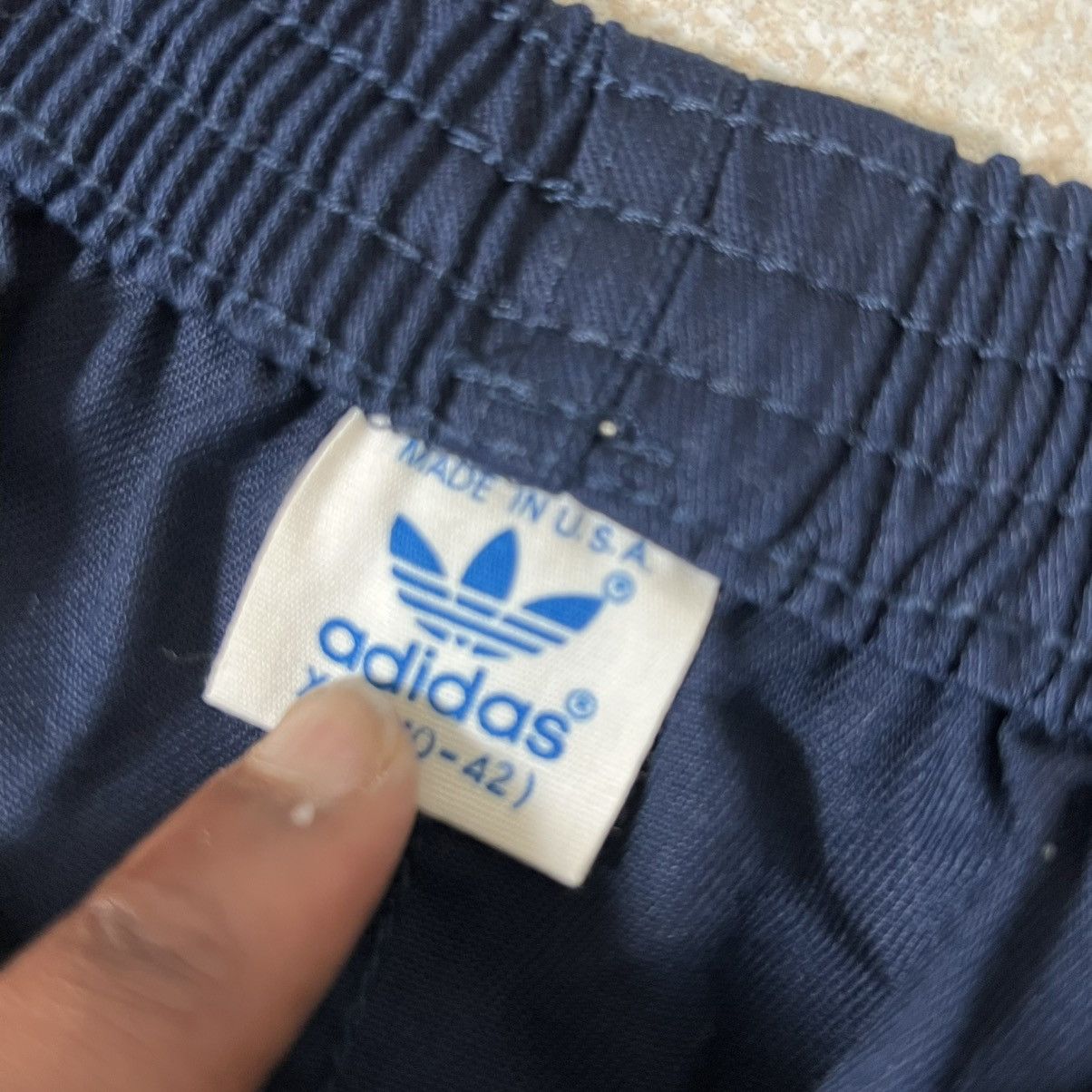 Adidas Vintage Adidas Pants sz XL Blue Red Stripe Track Made in USA Size US 28 / EU 44 - 6 Thumbnail