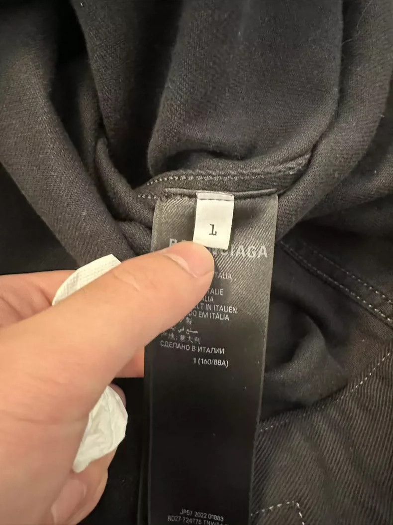 Balenciaga Balenciaga x Adidas Denim Jacket in Black-2505 Size US M / EU 48-50 / 2 - 5 Thumbnail