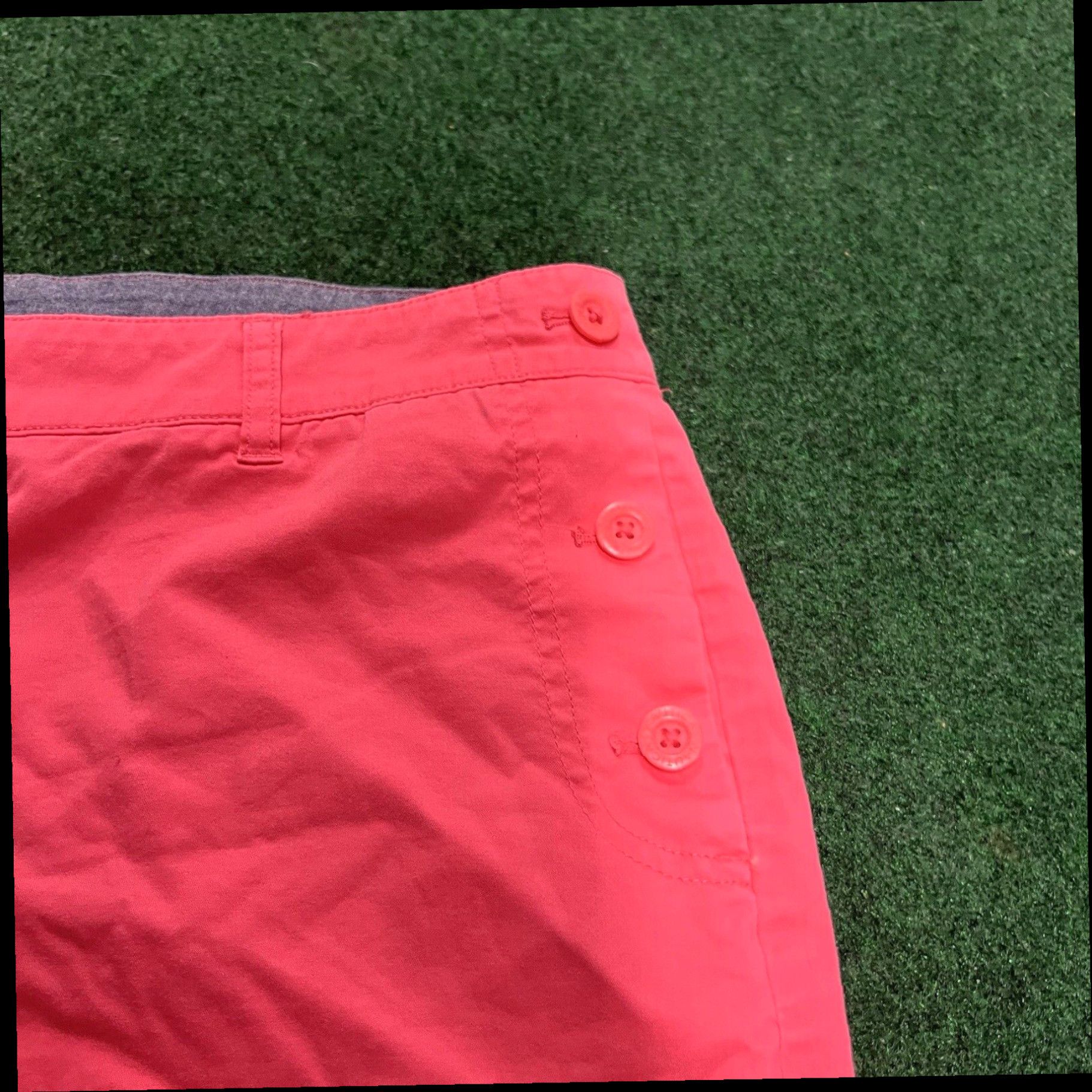 Nautica Nautica Shorts Womens 10 Pink Chino Mid-Rise 4.5" Zip Flat Front Summer Casual Size 34" / US 12 / IT 48 - 3 Thumbnail