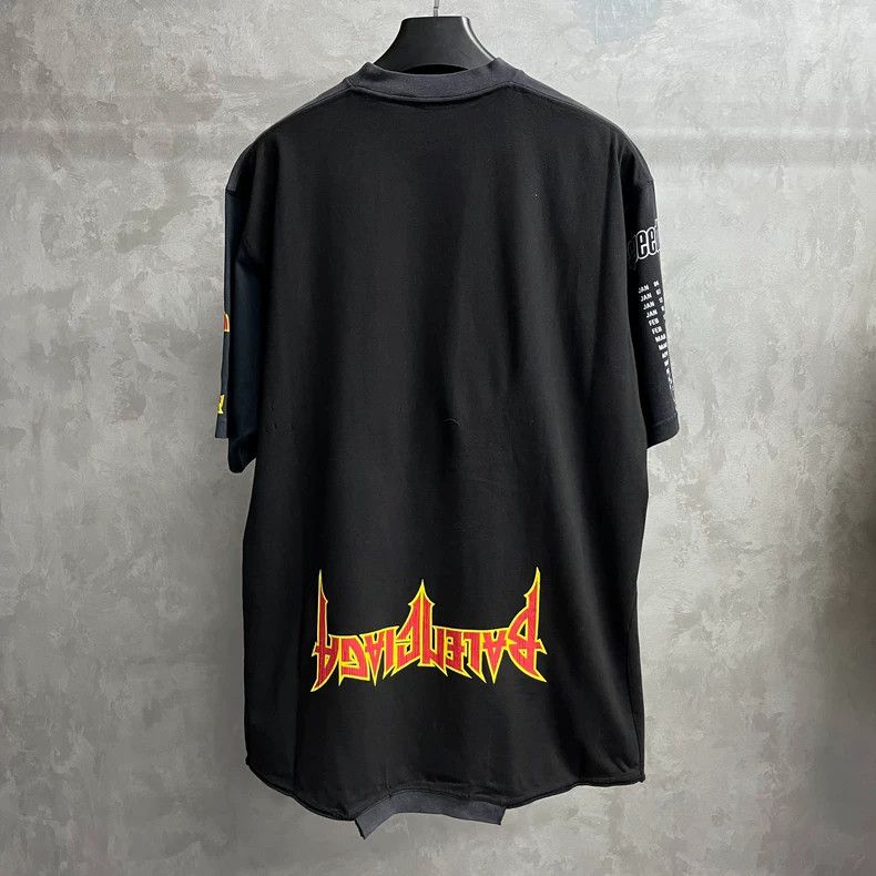 Balenciaga Balenciaga Black and grey band portrait print logo short s Size US L / EU 52-54 / 3 - 6 Thumbnail