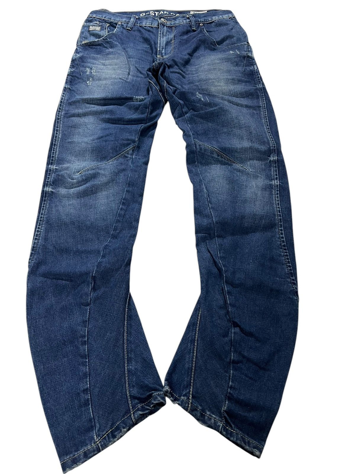 G-Star × If Six Was Nine 💥Punk💥G-star Raw 3301 Distress Blue Jeans Size US 32 / EU 48 - 1 Thumbnail