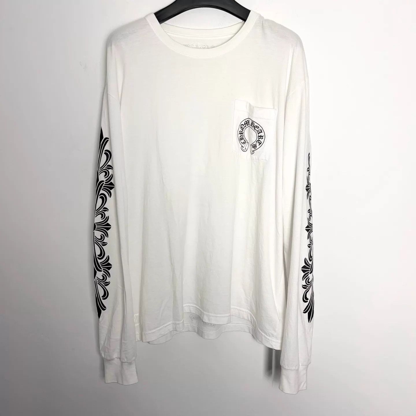 Chrome Hearts Chrome Hearts White Horseshoe Arm Long Sleeve XL Size US XL / EU 56 / 4 - 1 Thumbnail
