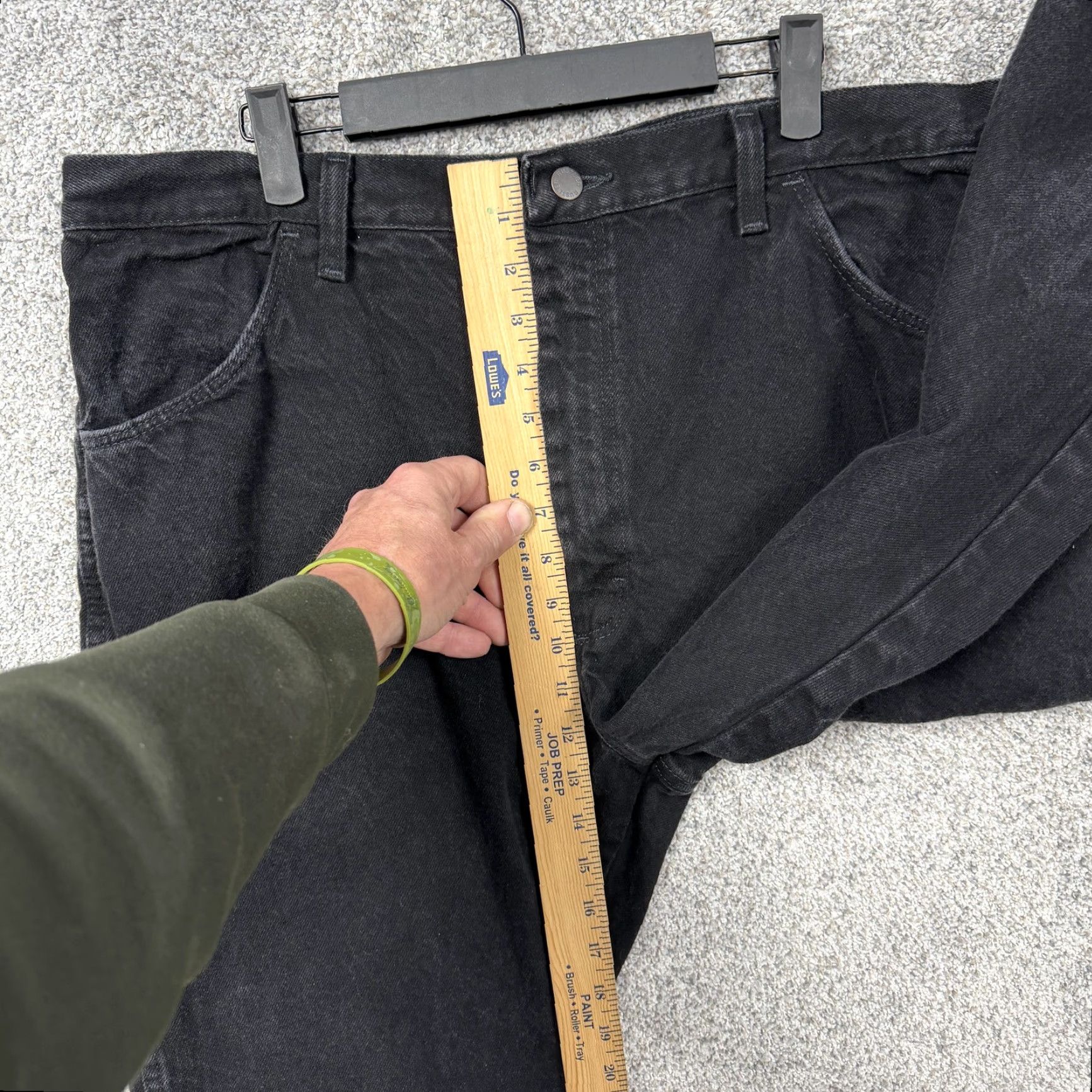 Wrangler Wrangler Jeans Mens 38x28.5 Black Straight Denim 87619CB Workwear Classic Jeans Size US 38 / EU 54 - 5 Thumbnail