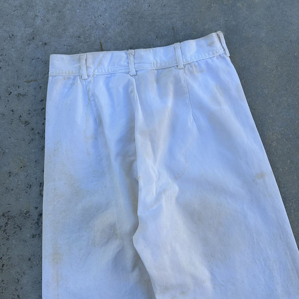 Other VTG 50’s Wide Leg Military Stencil White High Waist Trousers Size US 26 / EU 42 - 4 Thumbnail