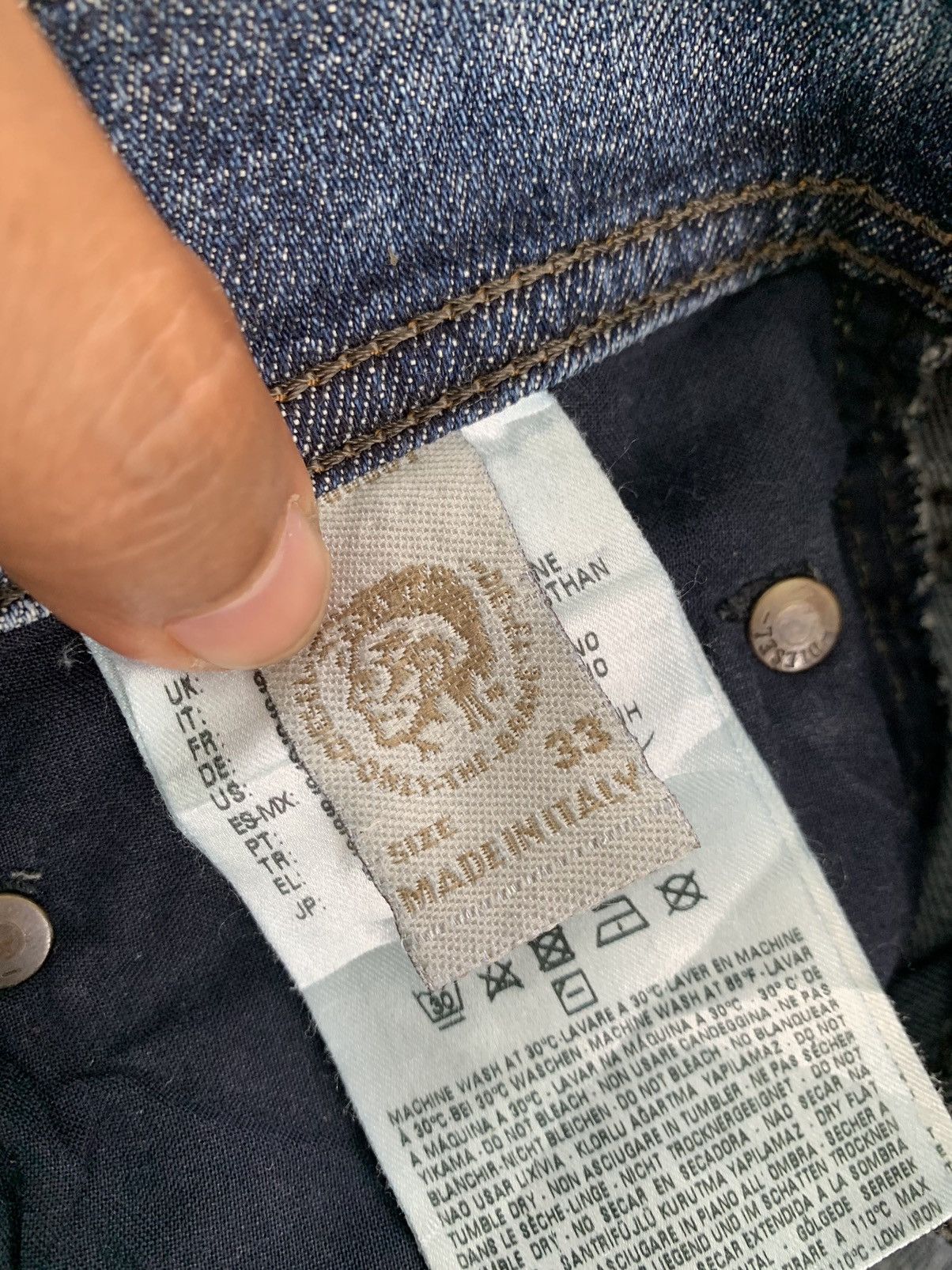 Diesel Distress Diesel Tepphar Slim Carrot Denim Pant Size US 35 - 22 Thumbnail