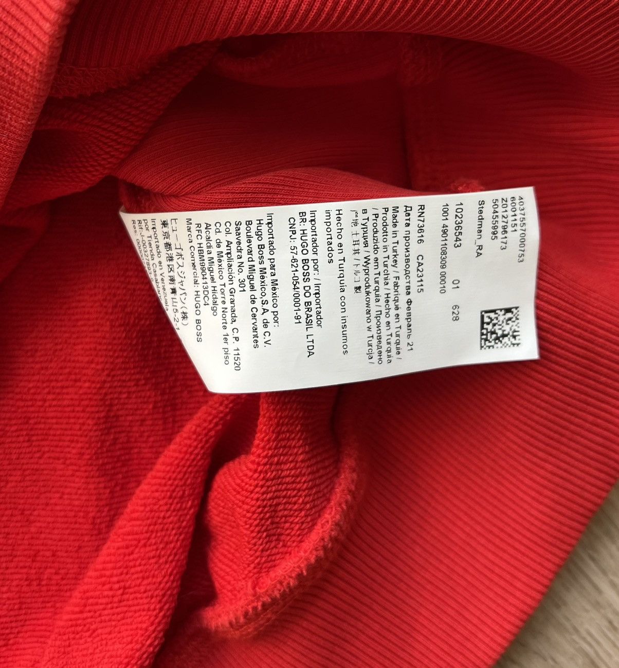 Hugo Boss × Russell Athletic Hugo Boss & Russell Athletic Red Sweatshirt Big Logo Size US S / EU 44-46 / 1 - 9 Thumbnail