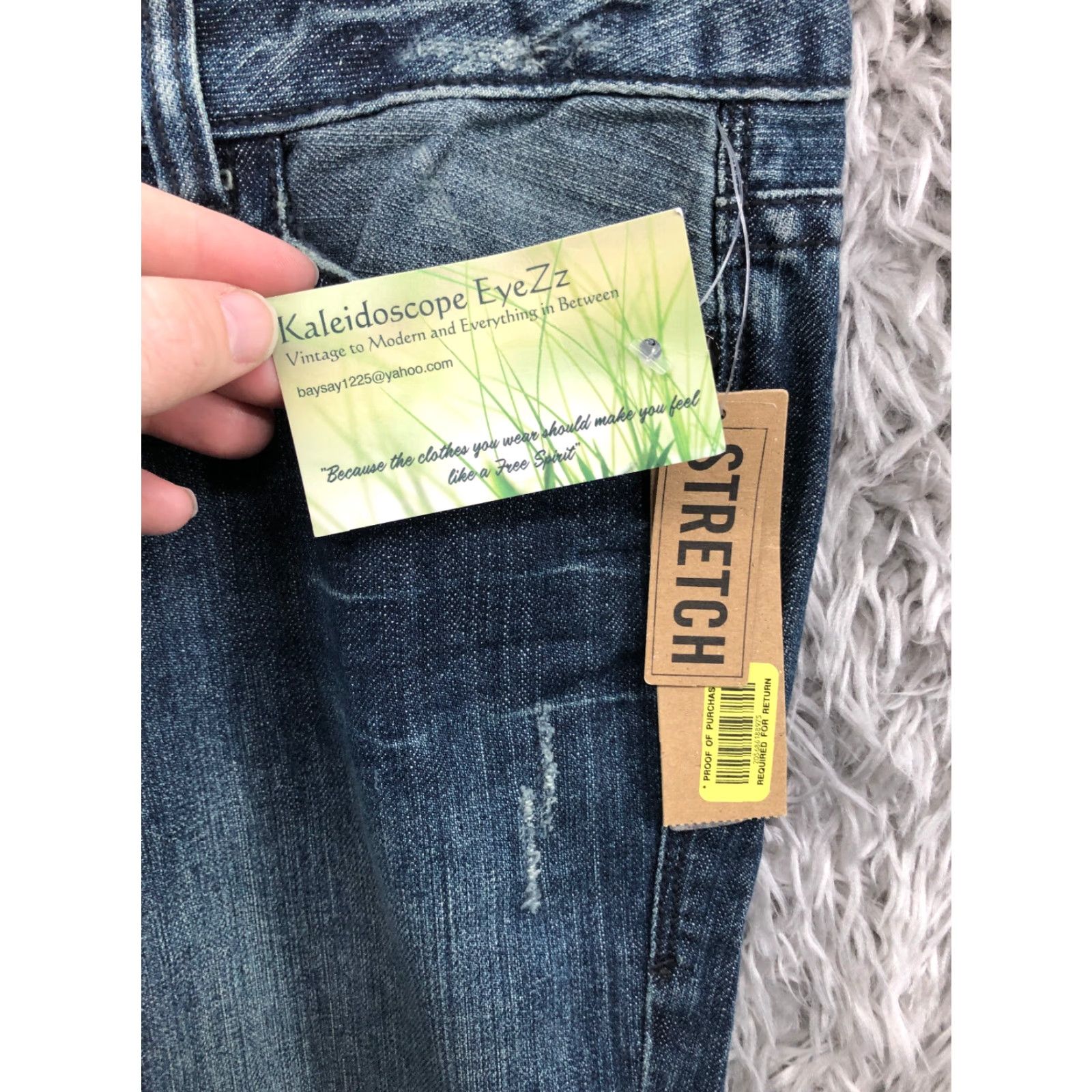 DKNY DKNY Ave B Jeans 10 Womens Low Rise Slim Straight Dark Wash Blue Denim Jeans Women 10 DKNY Avenue B Dark Denim Slim Straight 5-Pocket Womens Size 32" / US 10 / IT 46 - 5 Thumbnail