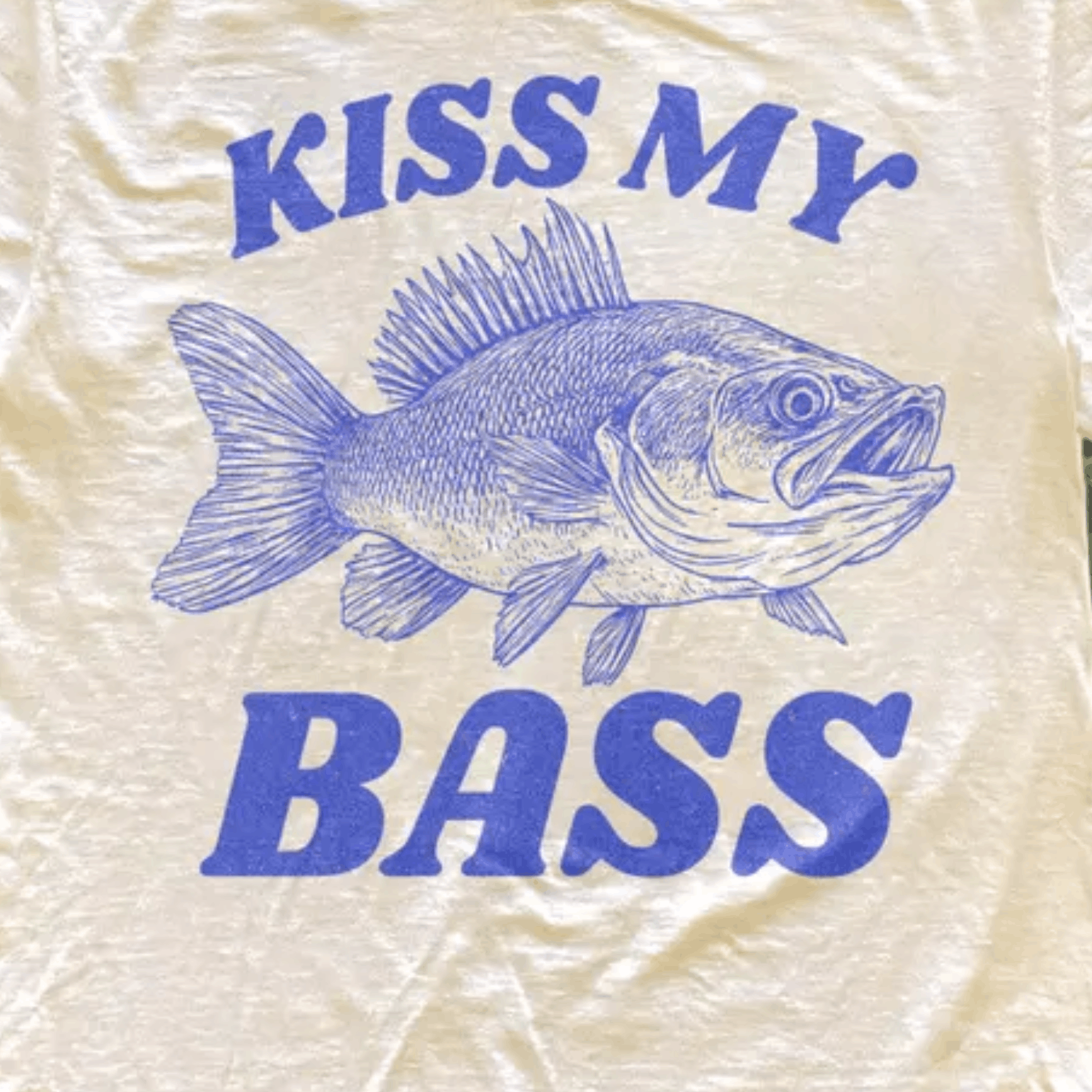 Japanese Brand × Vintage Retro Fishing Shirt, Kiss My Bass Tee, Funny Angler Gift Size US L / EU 52-54 / 3 - 2 Thumbnail