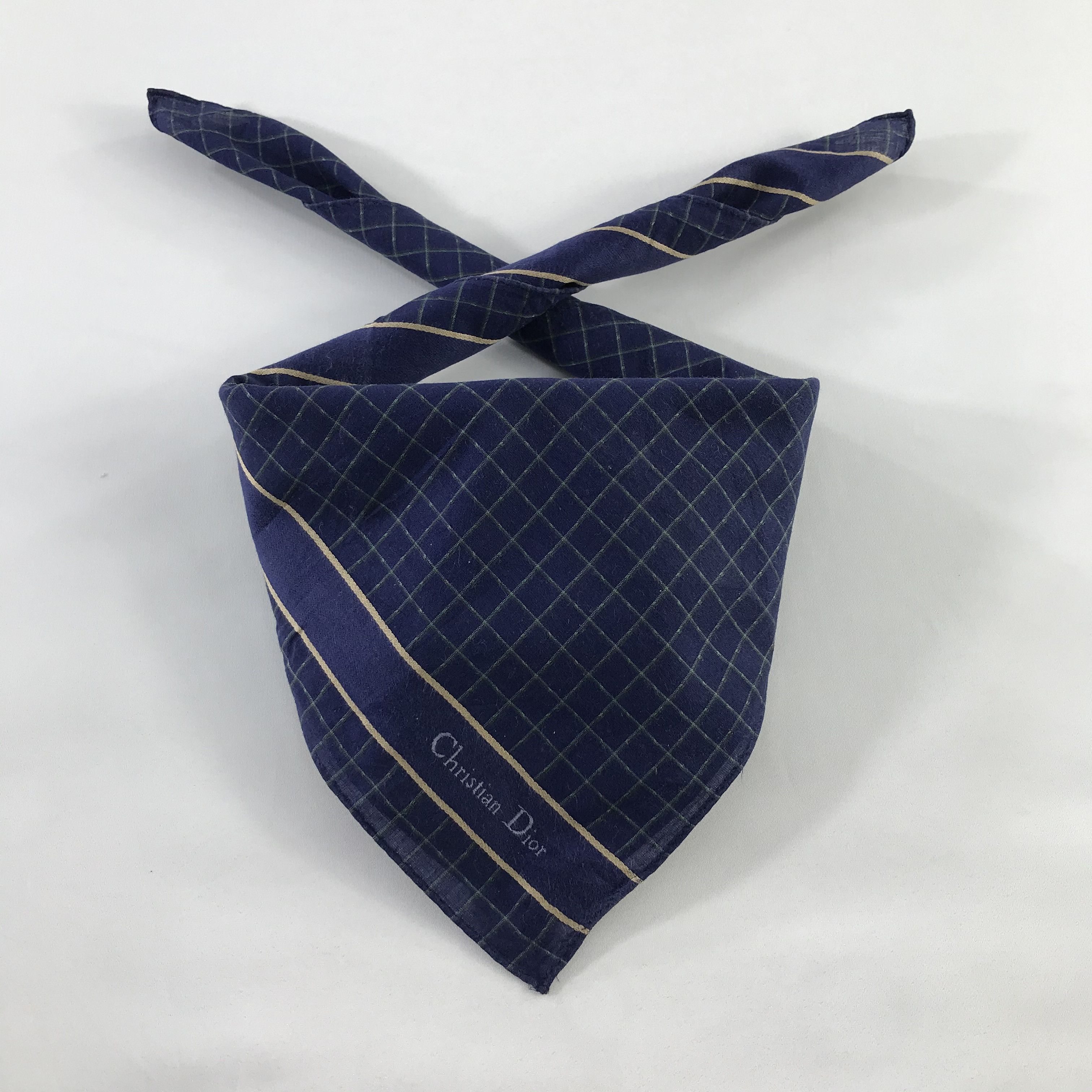 Christian Dior Monsieur × Vintage Christian Dior Bandana / Handkerchief / Neckerchief - S610 Size ONE SIZE - 3 Thumbnail