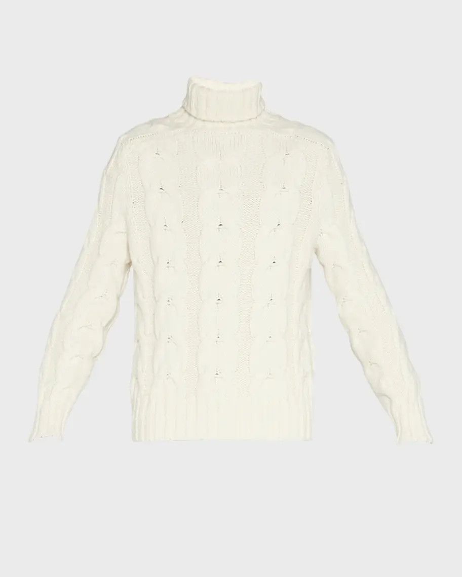 o1loc1c0724 KRL005 Turtleneck Sweater in White