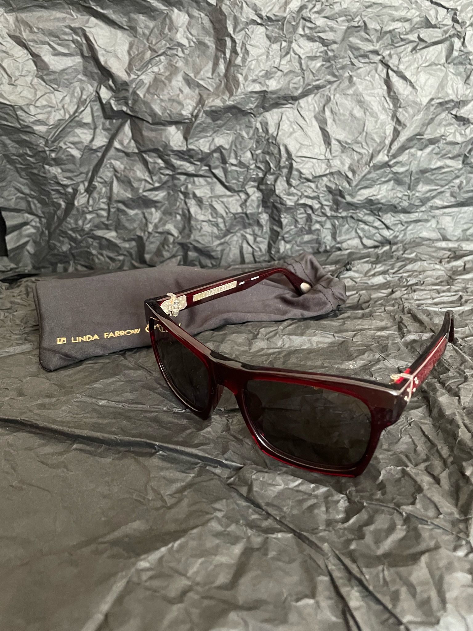 Pre-owned Ann Demeulemeester Bnwot C4 D-frame Sunglasses In Burgundy