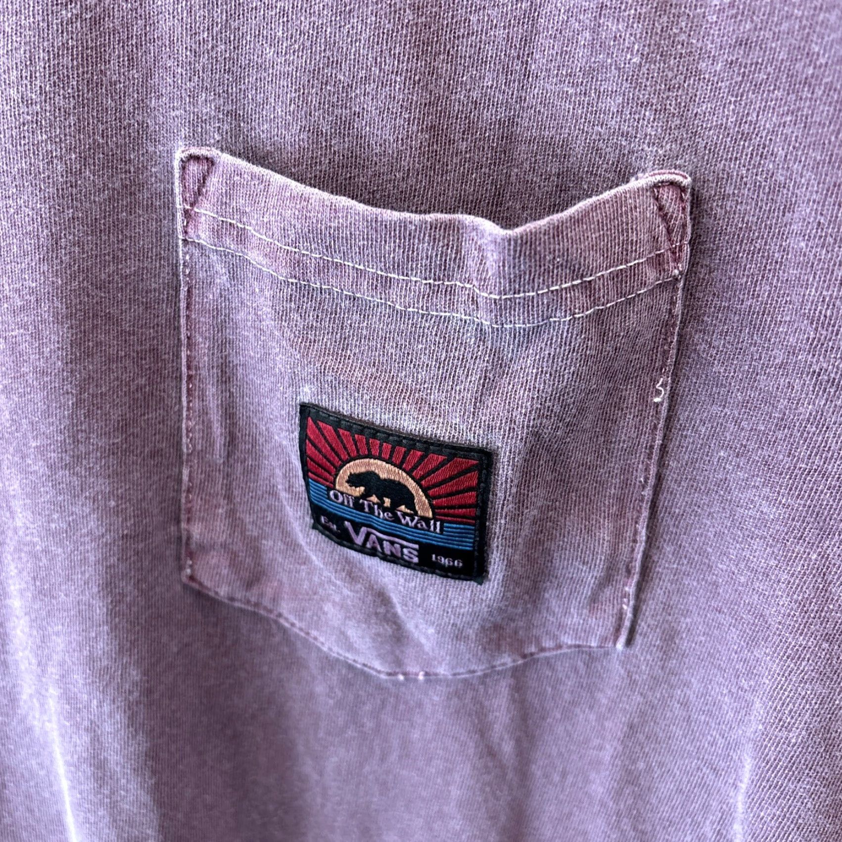 Vans VANS Shirt XL Purple Logo Pocket Tee Short Sleeve Graphic Print Size US XL / EU 56 / 4 - 6 Thumbnail