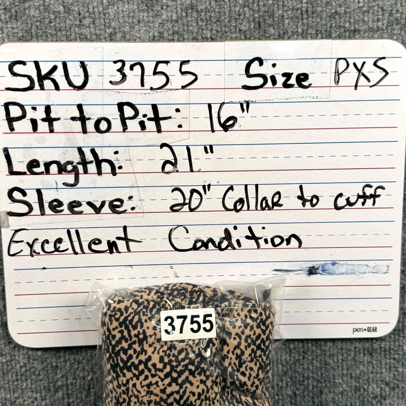 Anne Klein Anne Klein Blouse Womens PXS XSP Tan Black Animal Print Sleeve Mob Wife Office Siren Size XS / US 0-2 / IT 36-38 - 6 Thumbnail