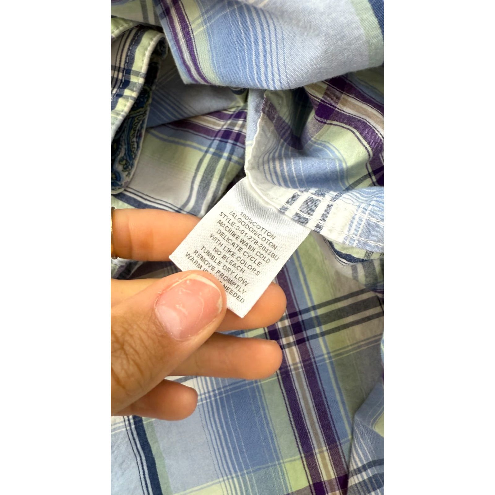 Roper Roper Shirt Mens Medium Colorful Plaid Western Double Chest Pockets Snap Button Shirt Size US M / EU 48-50 / 2 - 7 Thumbnail