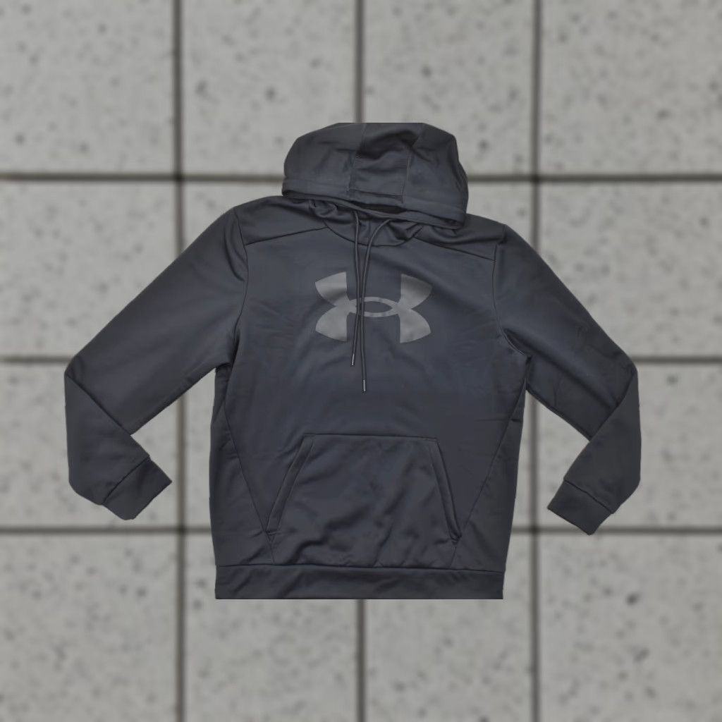 Under Armour Under Armour Men’s Size Medium Black Fleece Pullover Hoodie Logo Pullover Sweatshirt Winter Fall Spring Regular Fit Size US M / EU 48-50 / 2 - 1 Thumbnail
