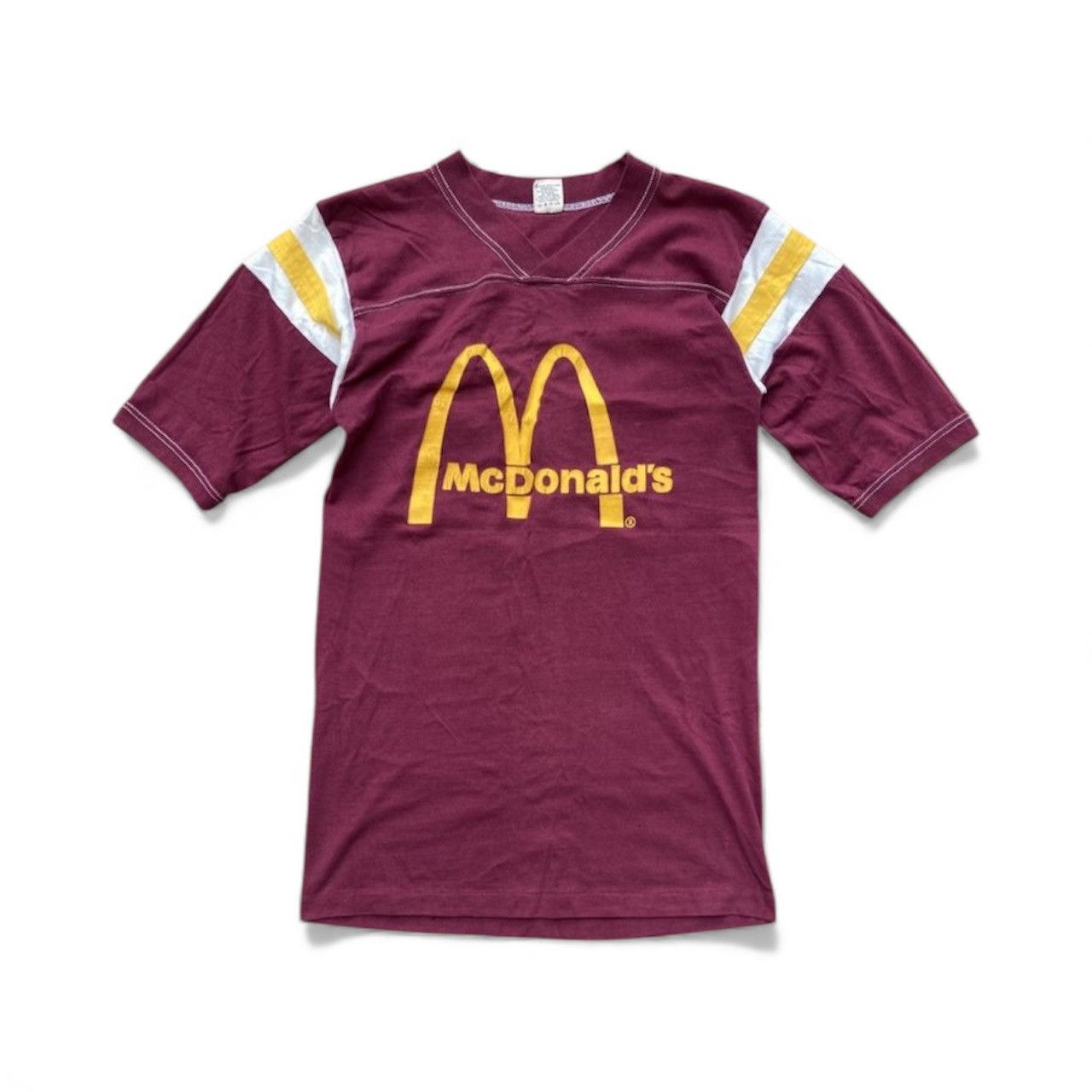 Vintage Vintage 80s Raglan McDonald's Promo T Shirt Size US S / EU 44-46 / 1 - 1 Thumbnail