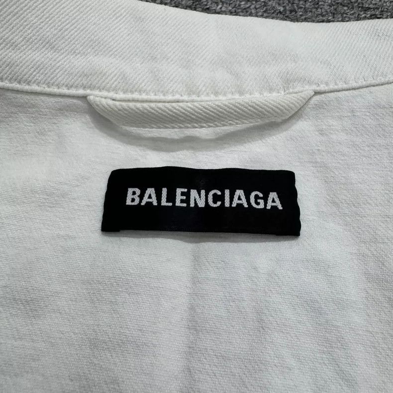 Balenciaga Balenciaga Letter Embroidered Denim Jacket Size US M / EU 48-50 / 2 - 4 Thumbnail