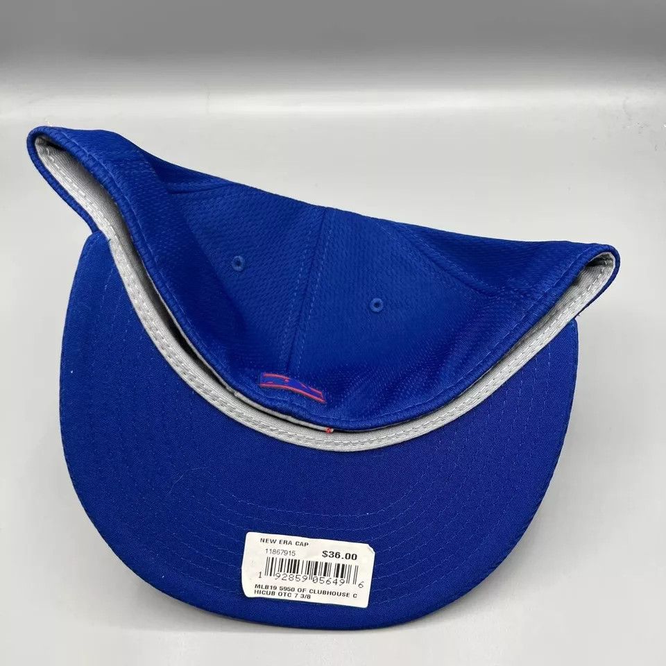 New Era Chicago Cubs Hat Men 7 3/8 Blue Fitted Cap New Size ONE SIZE - 7 Thumbnail