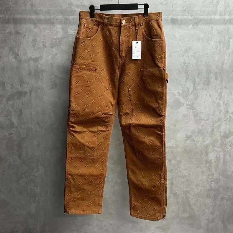 Louis Vuitton Louis Vuitton Monogram Khaki Jeans Size US 33 - 1 Thumbnail