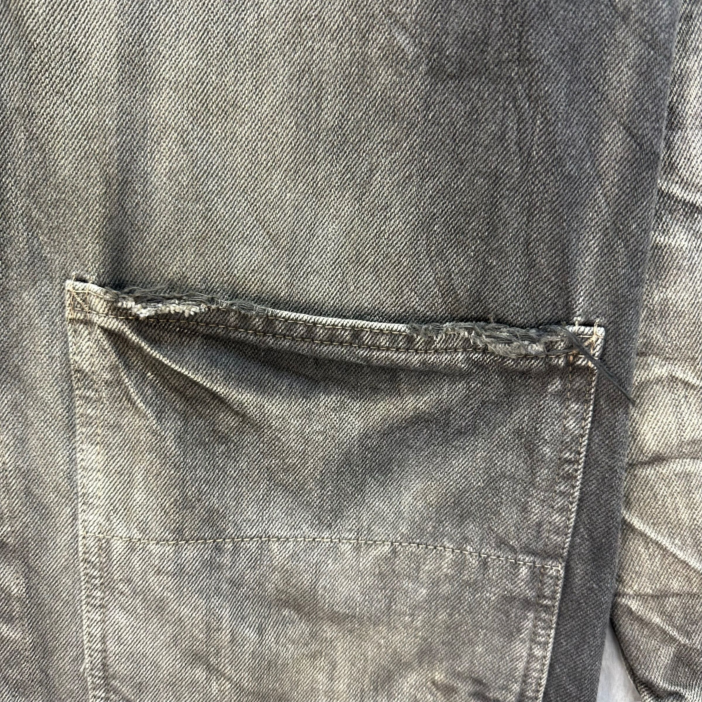 Japanese Brand SPELL BOUND TRASHED DENIM WORK JACKET #8819-028 Size US M / EU 48-50 / 2 - 6 Thumbnail