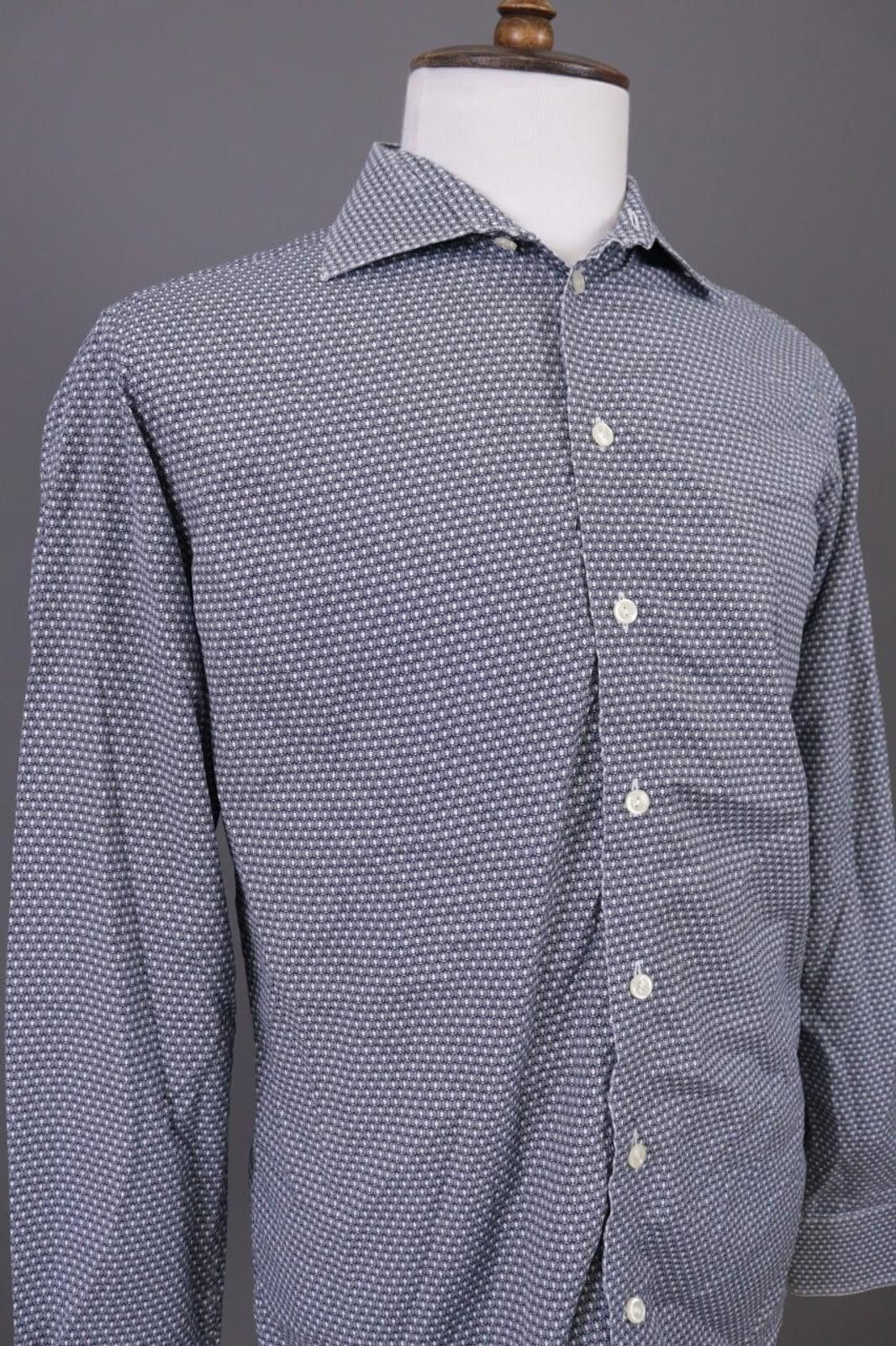 Eton Eton Slim Fit Luxury Printed Poplin Dress Shirt Size 42 16.5 Size US M / EU 48-50 / 2 - 6 Thumbnail