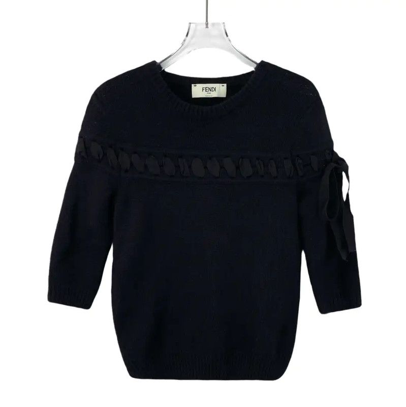 Fendi Black Knit Sweater for Women 0089