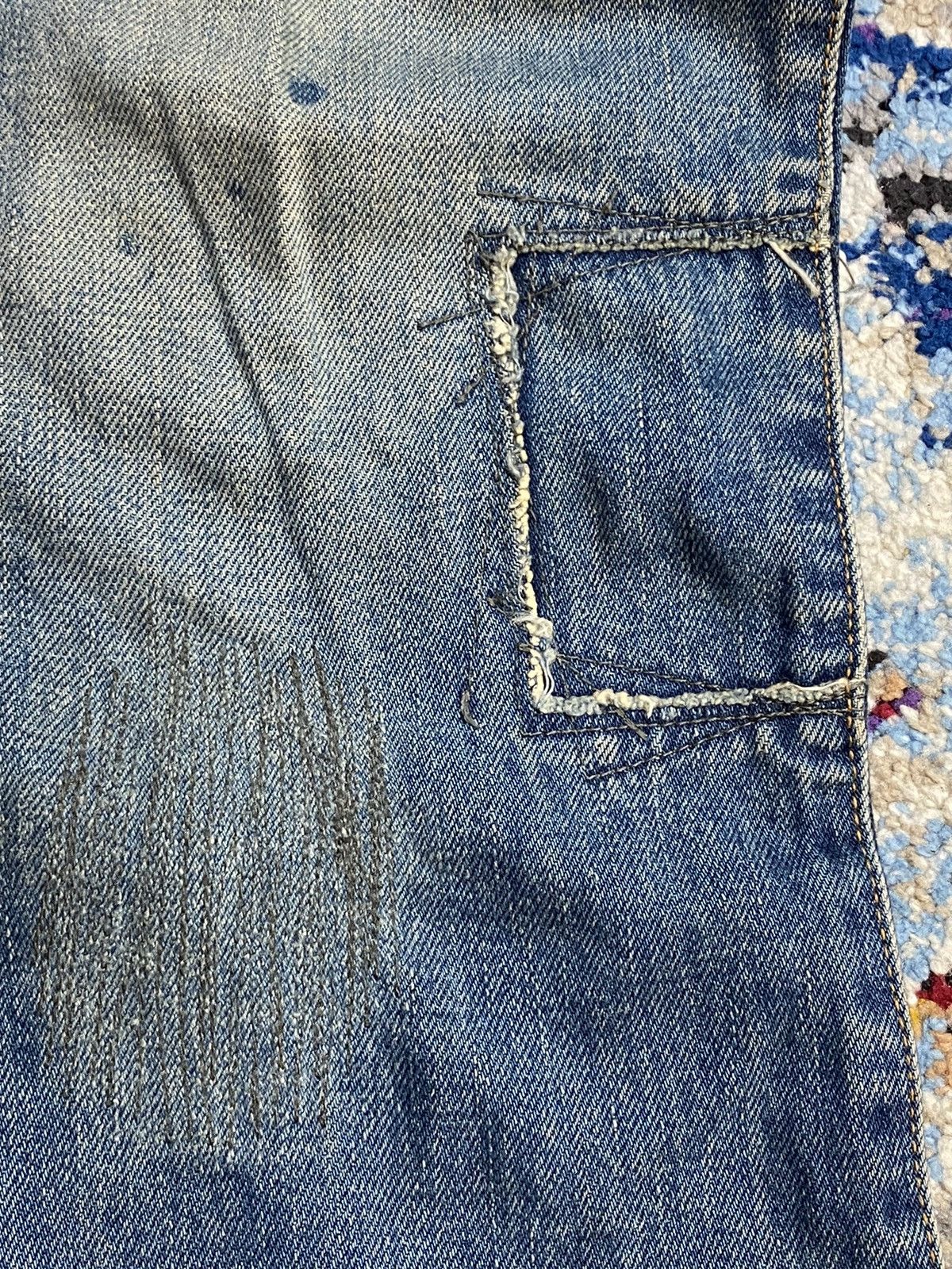 Paul Smith Selvedge Paul Smith Red Ear Japan Rework Patch Denim Jeans Size US 34 / EU 50 - 12 Thumbnail