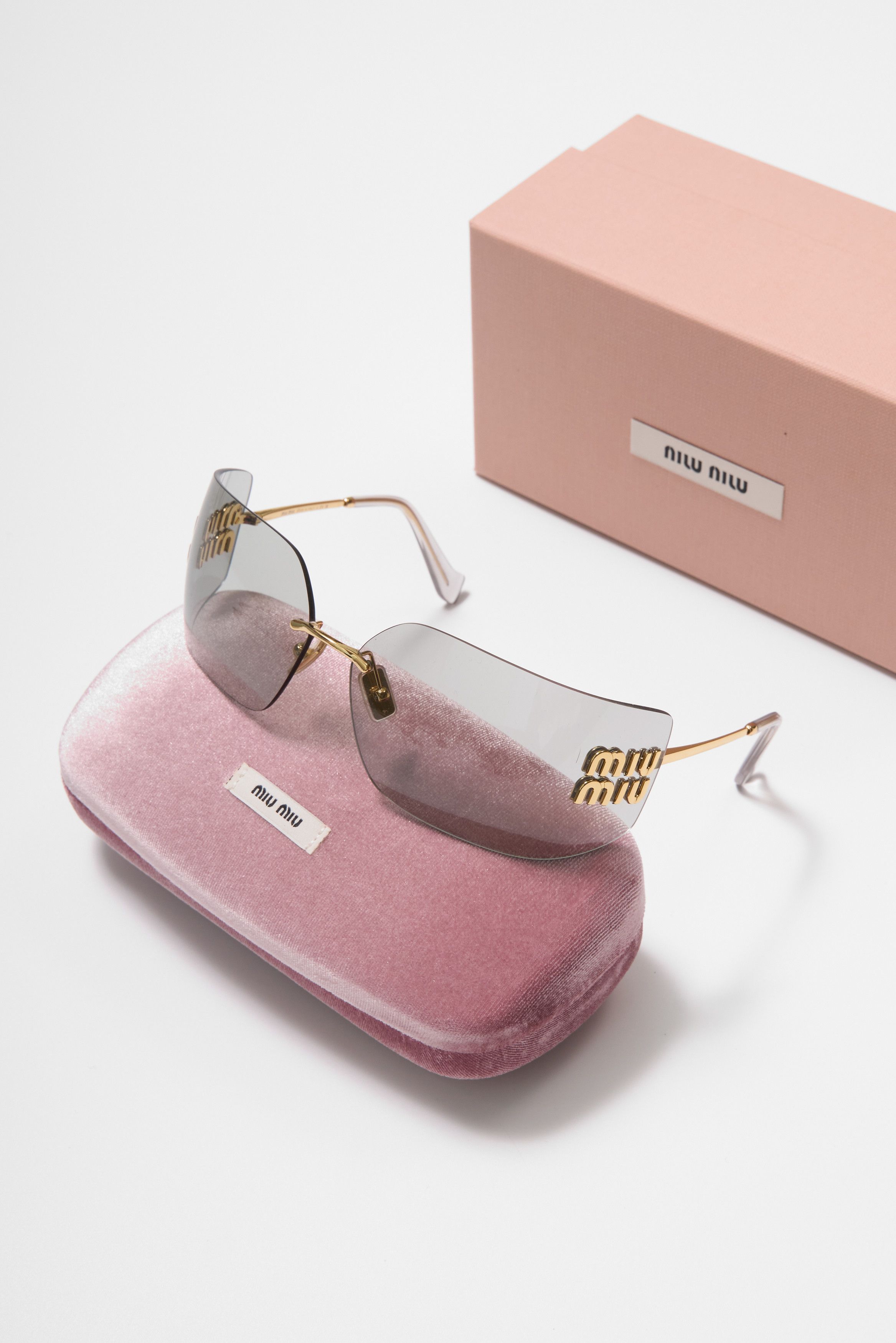 MIU MIU MU 54YS 5AK30B Sunglasses LIGHT GREY