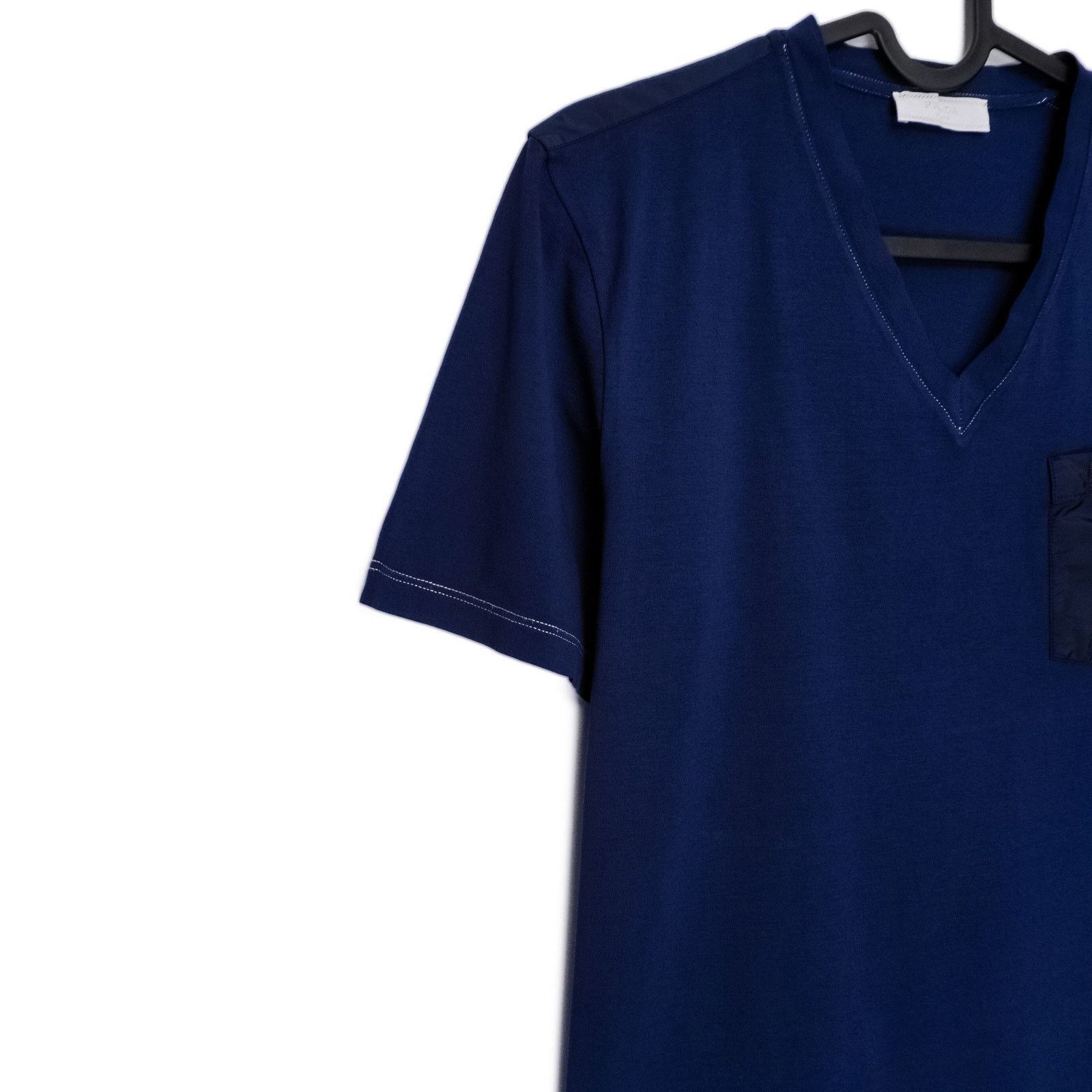 Prada Prada Linea Rossa Red Tab Logo Nylon Pocket Tee Shirt Size US S / EU 44-46 / 1 - 3 Thumbnail