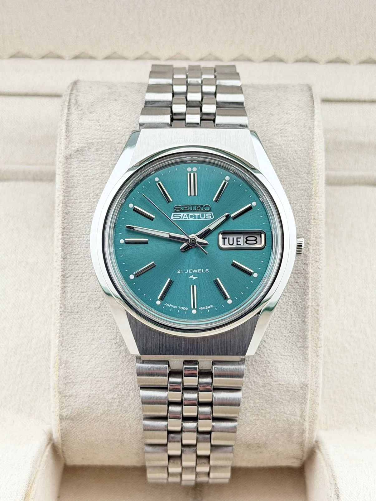 Seiko Seiko 5 Automatic Sea Green Dial 6309 Vintage Mens Watch Size 36 - 1 Thumbnail